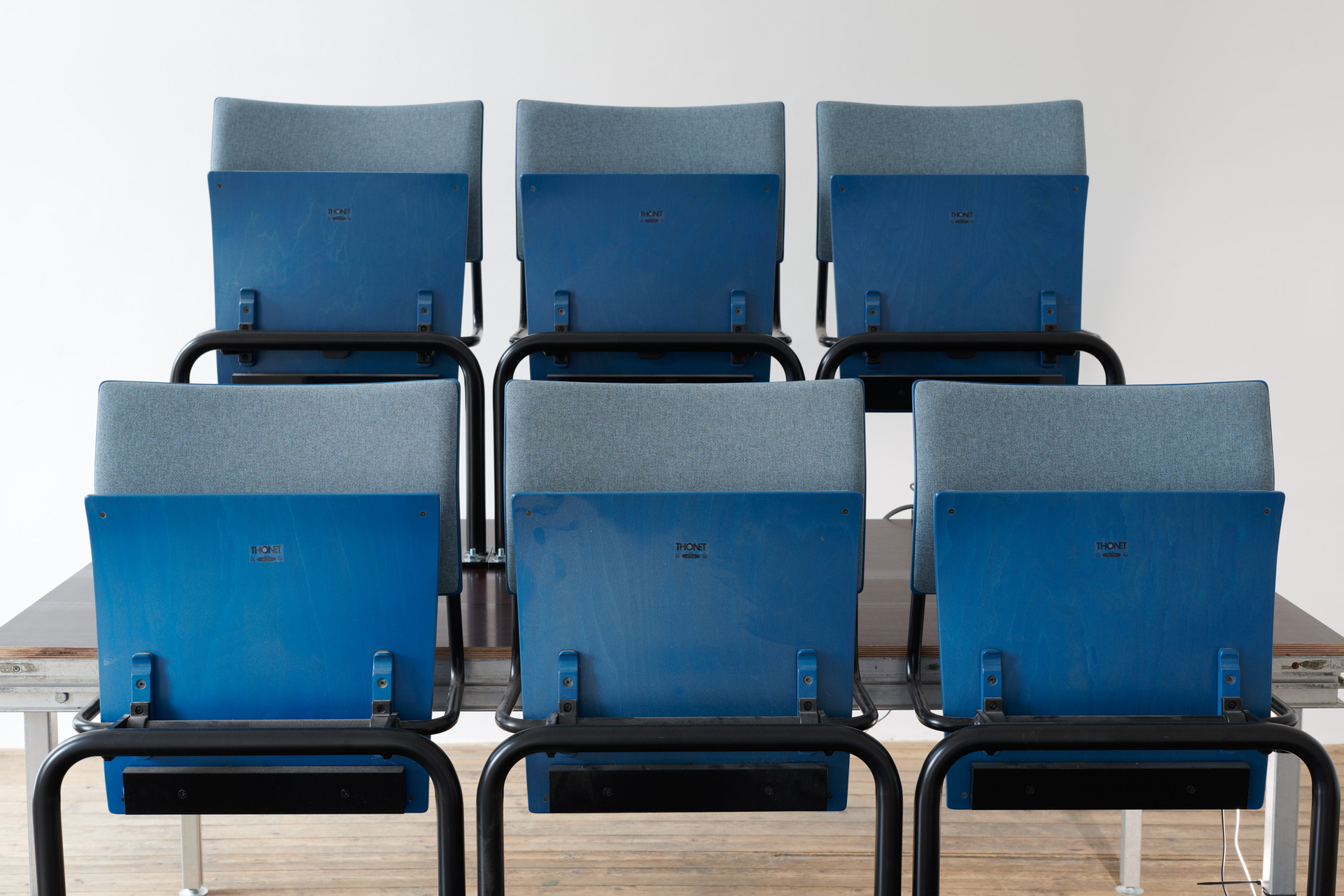 Becket MWN, Sitcom Architecture, detail, installation view, Kevin Space 2022.  Photo: Maximilian Anelli-Monti