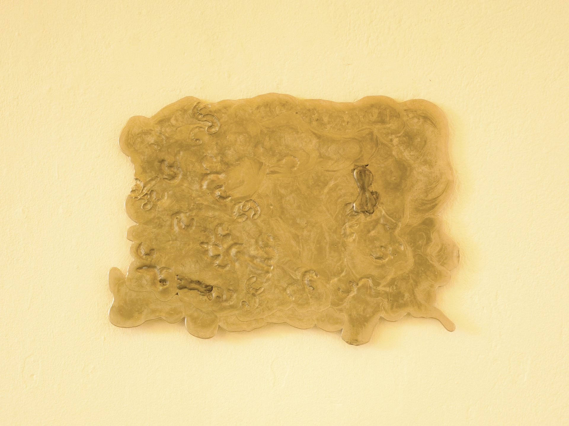 Vanessa Billy Old Flesh, 2013 Poured Aluminum, 60 x 90 x 1 cm