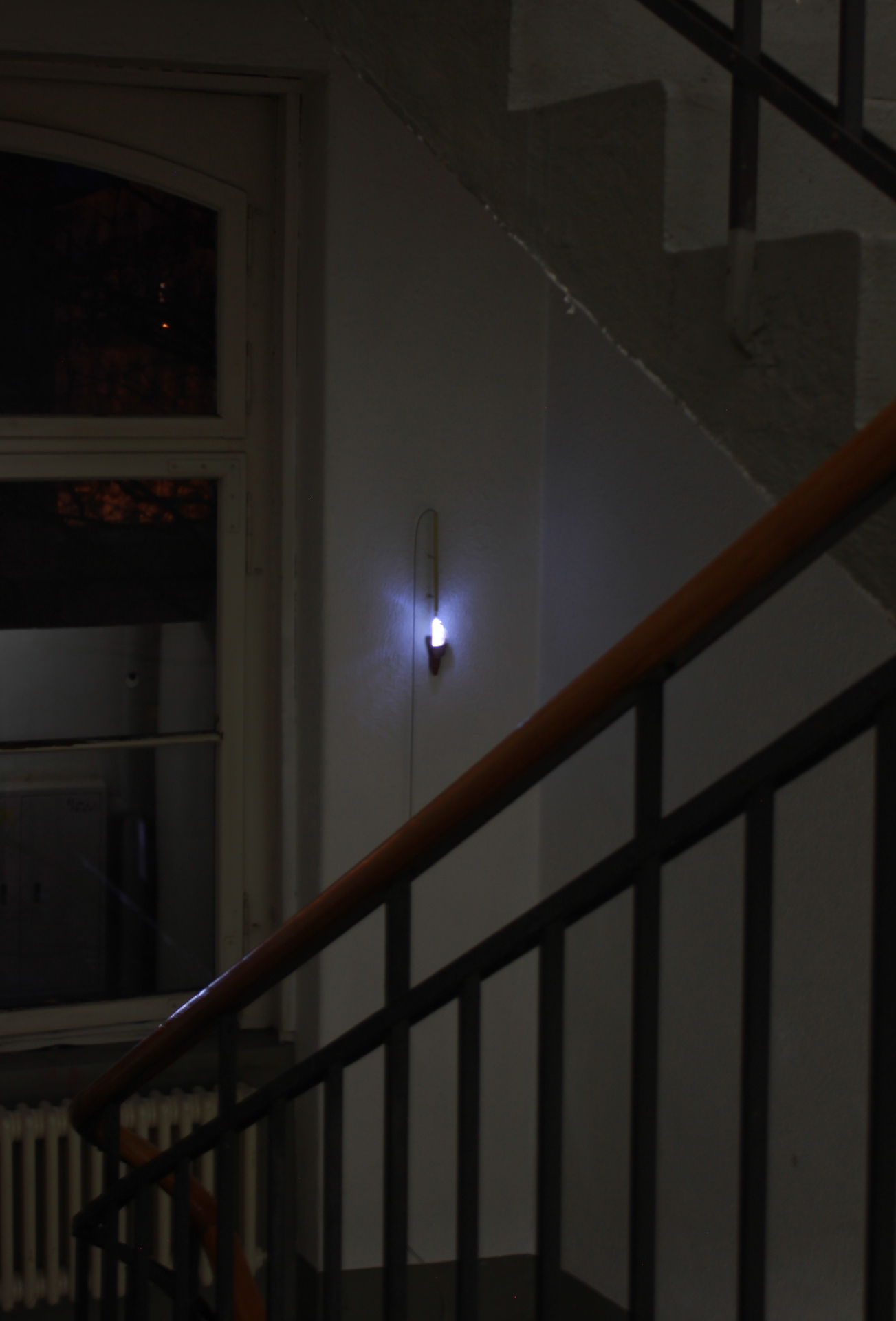 Hunter Longe, Relic of an Evaporated Sea VIII, 2021 Selenite, flickering LED, magnetite sand, gypsum cement, graphite, pigments, 140 x 68 x 22 mm