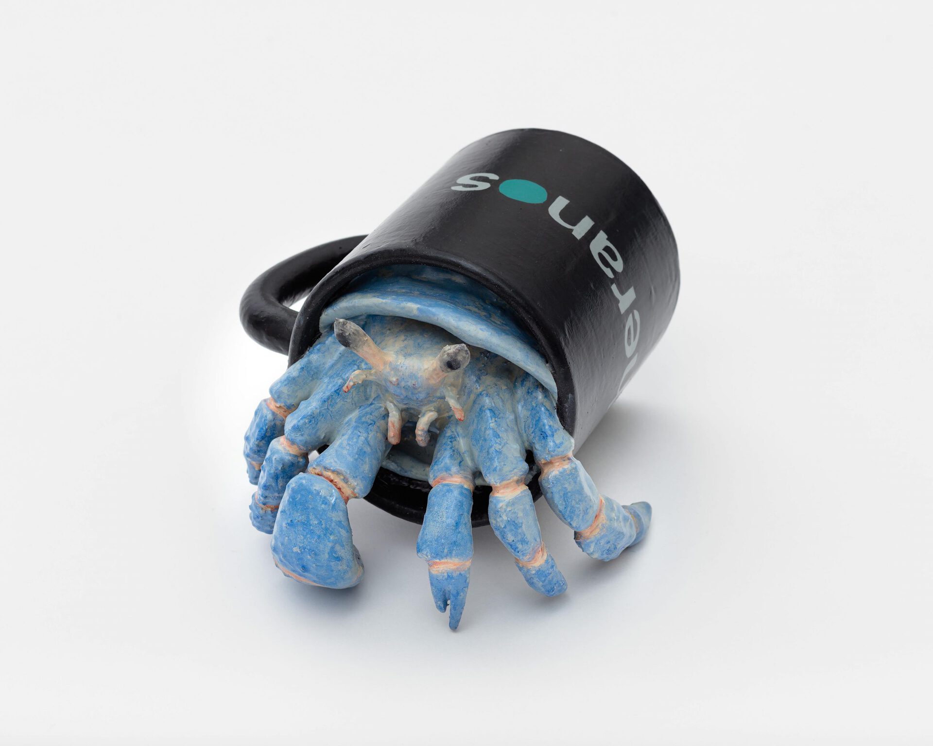 Lindsay Lawson, Hermit Crab in a Theranos Mug, 2022, 3D print, acyril, 18,5x14,5x13cm