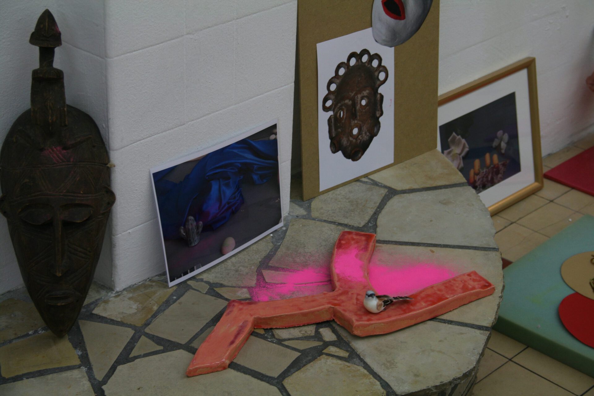 Jana Rippmann, masks, 2022, mixed media