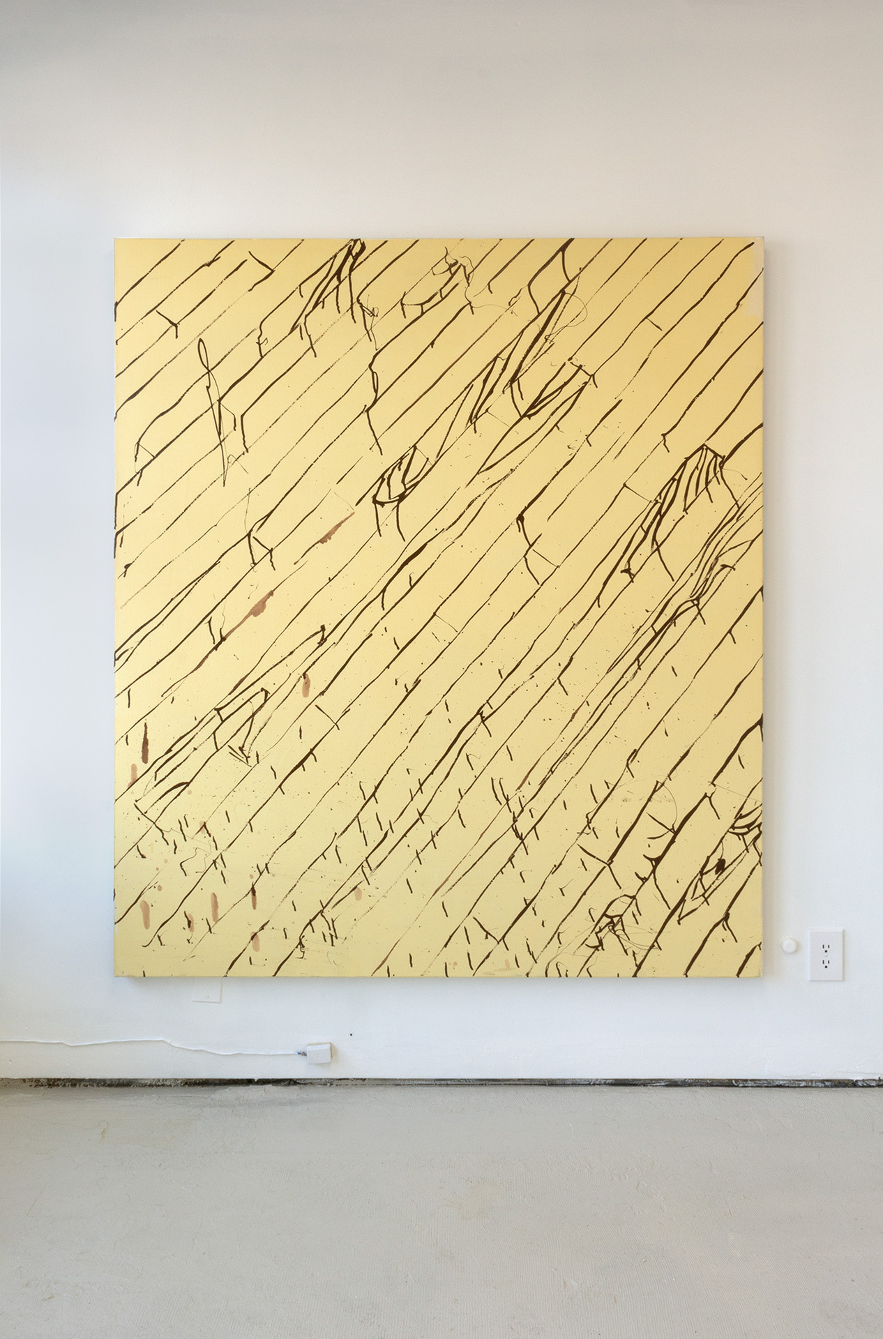 Nick Perr, Floor 2, 2022, Oil enamel and flashe on canvas, 60 x 72 in