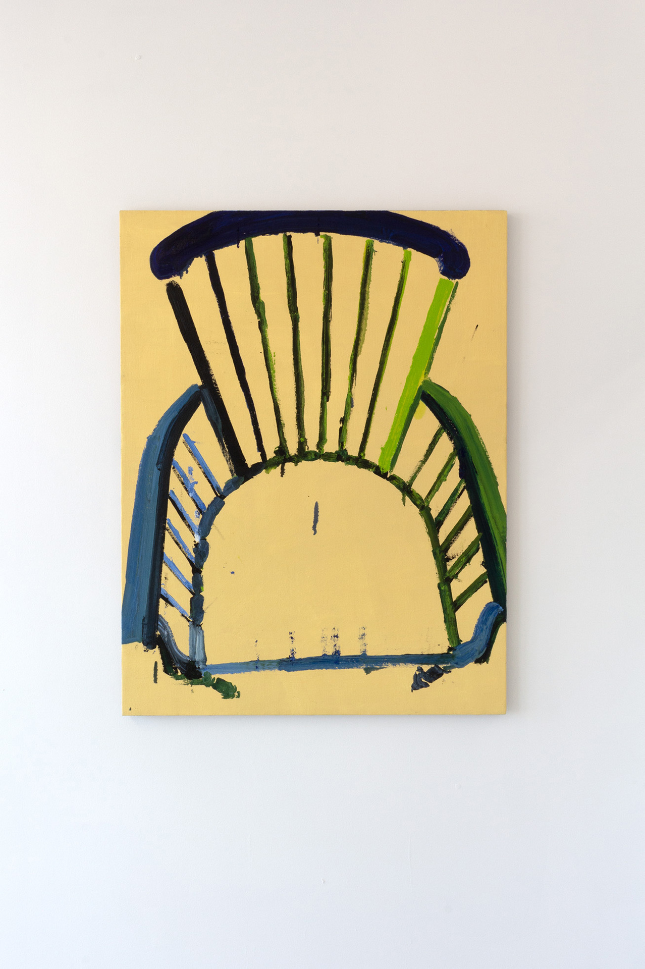 Nick Perr, Chair 4, 2022, Oil and flashe on canvas, 30 x 40 in