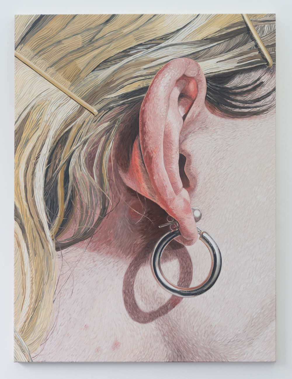 Hamish Chapman, Hoop with a Pearl Earring, 2022, Oil on canvas, 140 x 105 cm