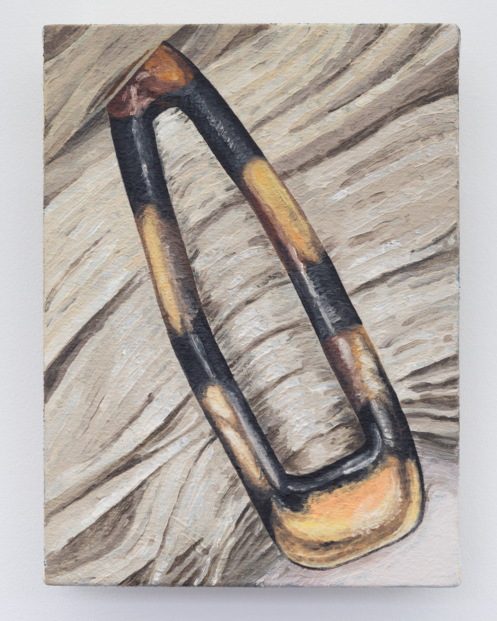 Hamish Chapman, Small Clip, 2022, Oil on canvas stretched on wood, 25 x 18.2 cm
