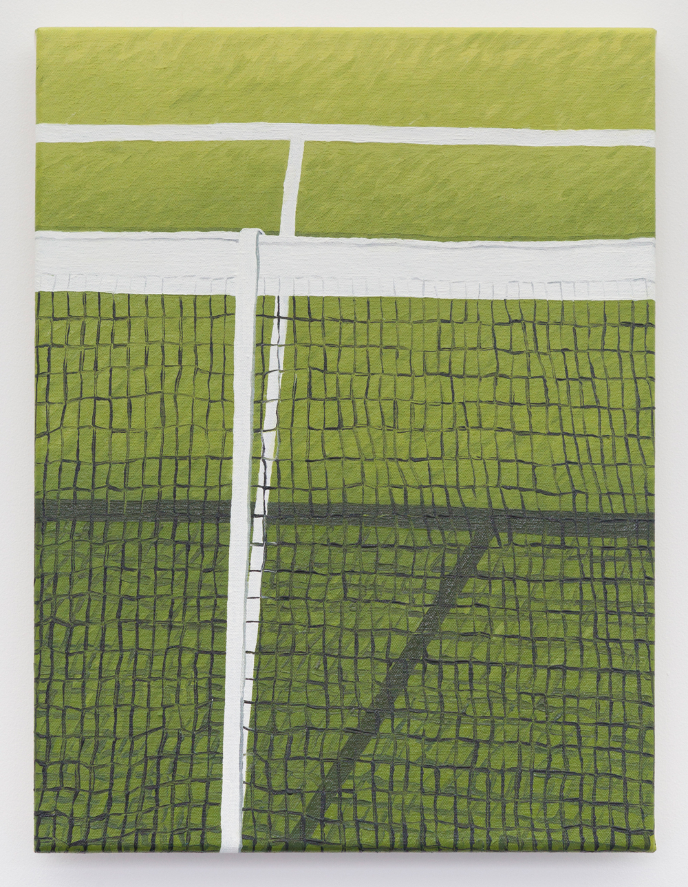 Hamish Chapman, Untitled (green court), 2022, Oil on canvas, 41 x 31 cm