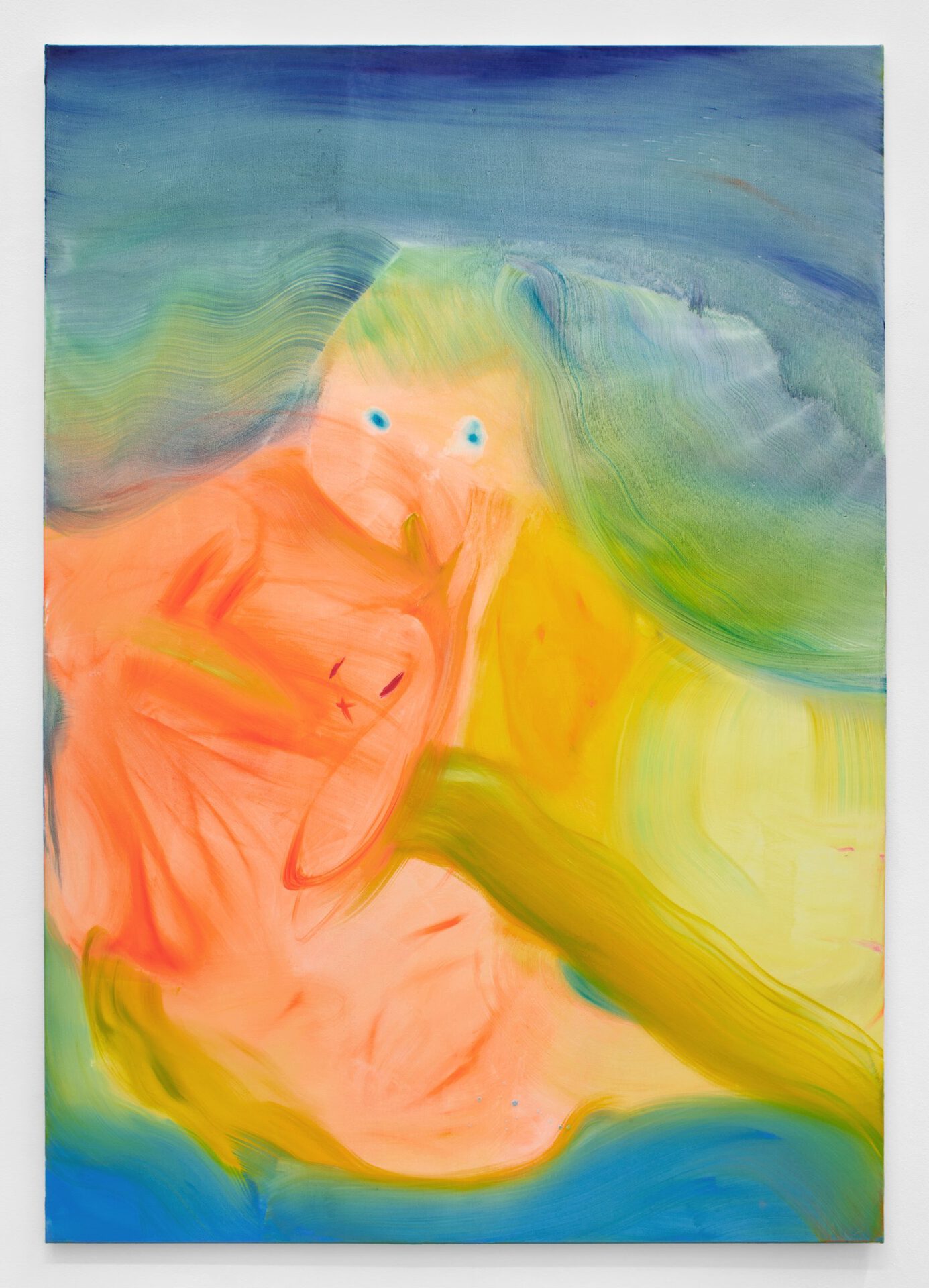 Aneta Kajzer, Floating Away, oil on canvas, 2021, 200 x 140 cm
