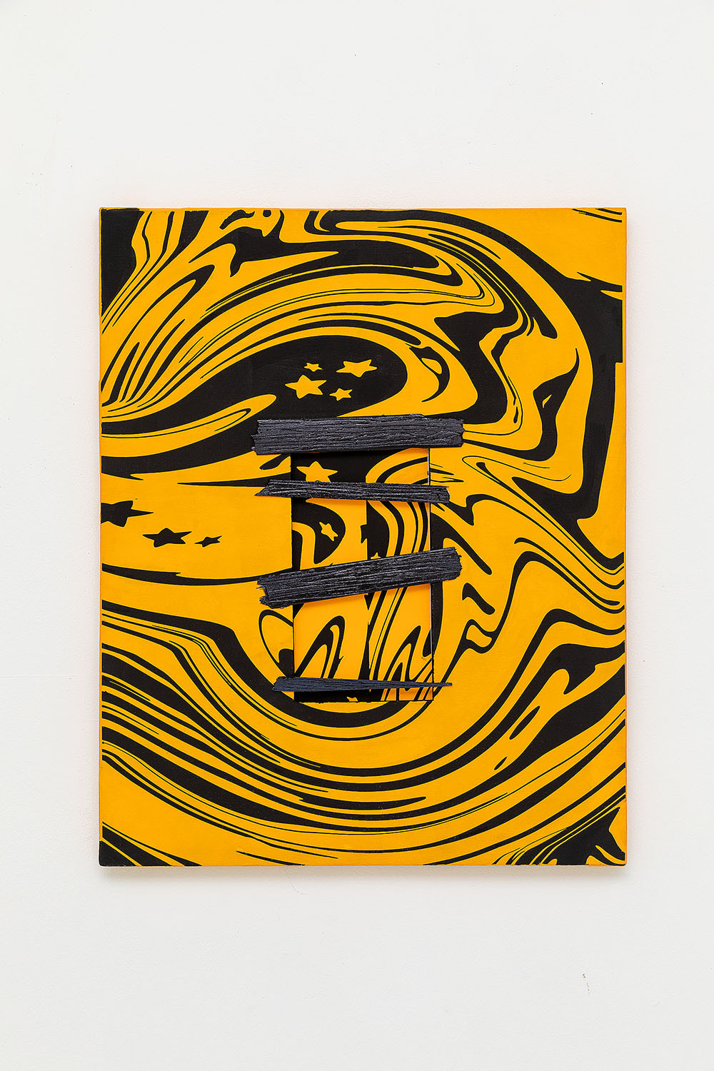 Charlotte Houette, Untitled (Yellow), 2022, acrylic on canvas, 60,5 x 75 cm