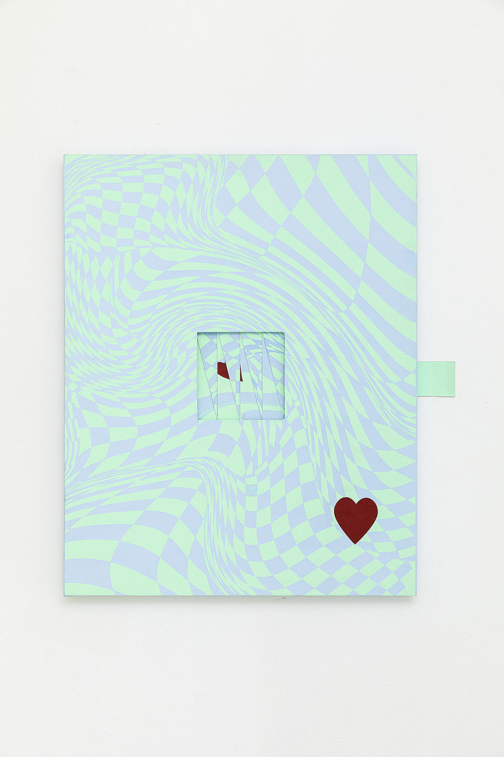 Charlotte Houette, Untitled (Heart), 2022, acrylic on canvas, 60,5 x 75 cm