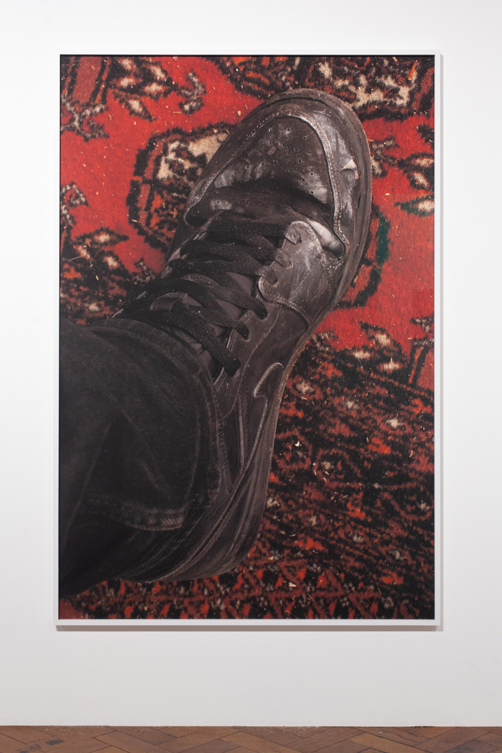 Paul Hutchinson, Air Jordan, studio carpet, 2021, Inkjet Print, 195 x 130 cm