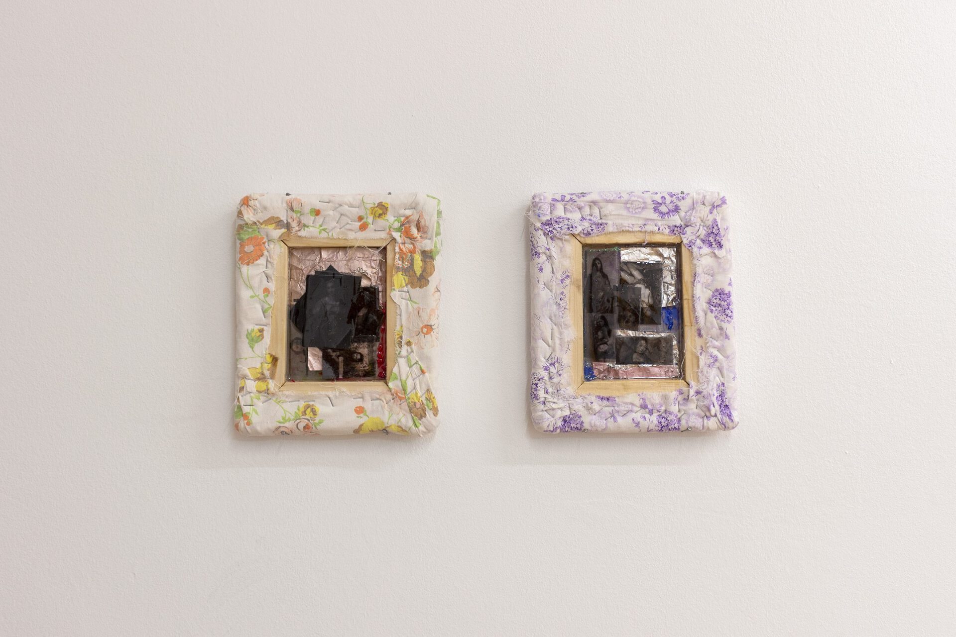 Schirin Charlot Djafar-Zadeh, I.C.U., 2022. Epoxy, aluminium, inject print, oil pastel, pigment, cotton.