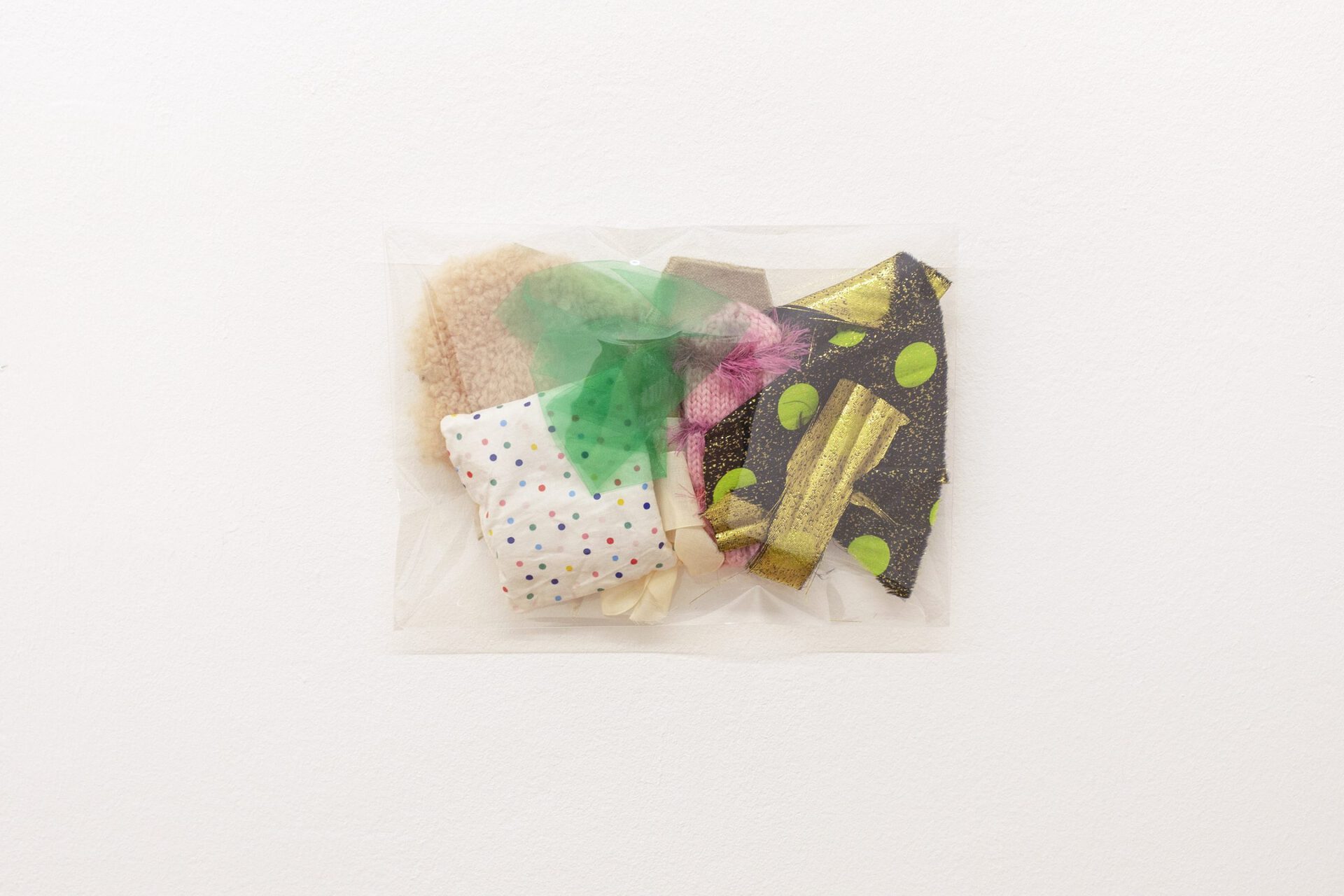 Sveta Mordovskaya, Untitled (number 7 from the edition of 10, unique), 2022. Archival foil, textiles.