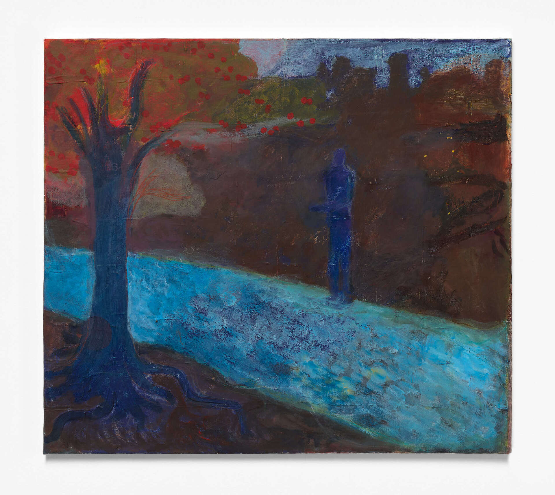 Allan Rand, Capitulation, 2021, Gesso, acrylic, oil, chalk pastel, on cotton, 69.2 x 61.2 x 1.9 cm.