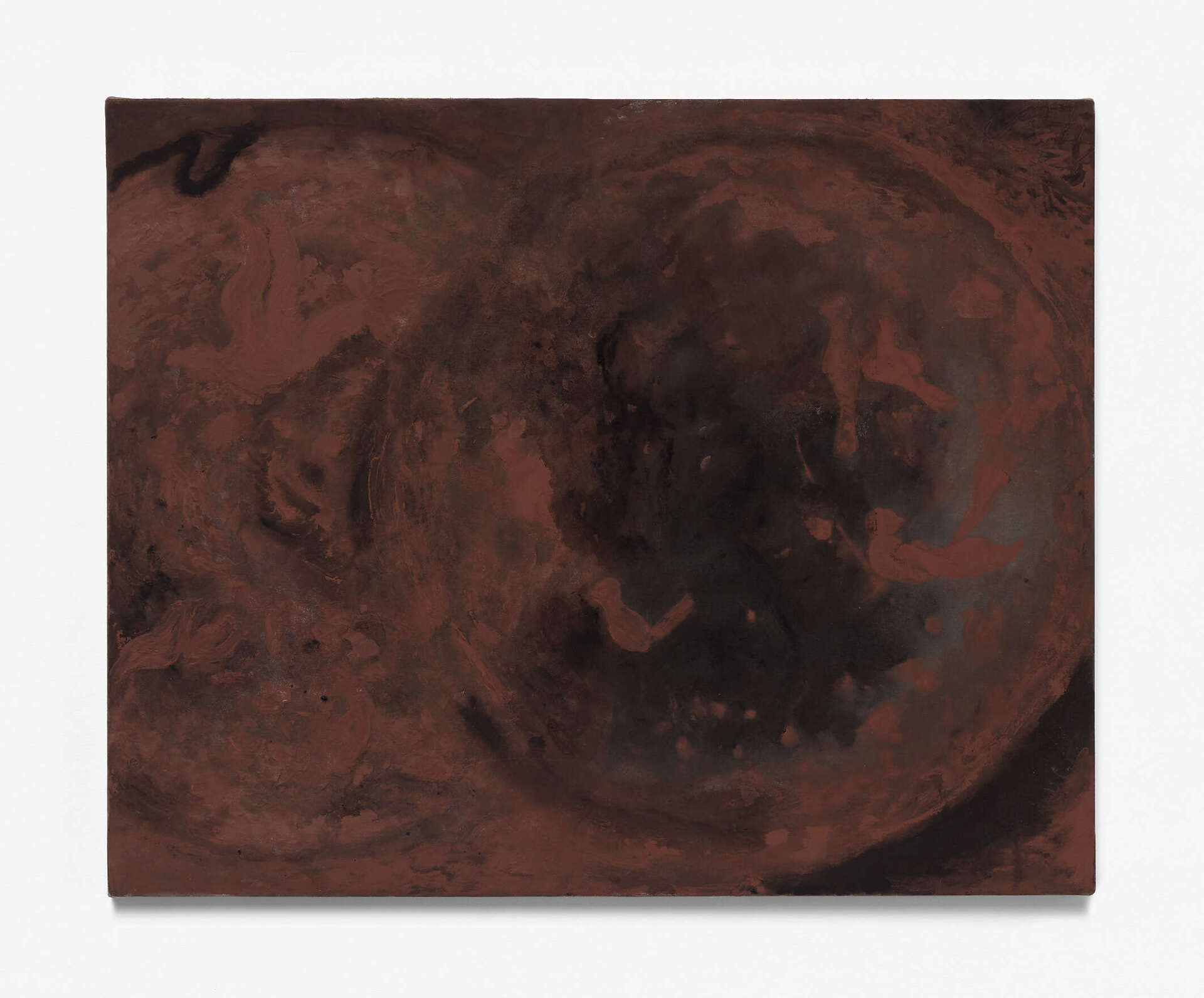 Allan Rand, Mudworks (untitled no. 3), 2021, Acrylic, gesso, oil, chalk pastel on cotton, 67.5 x 54.2 x 1.8 cm.