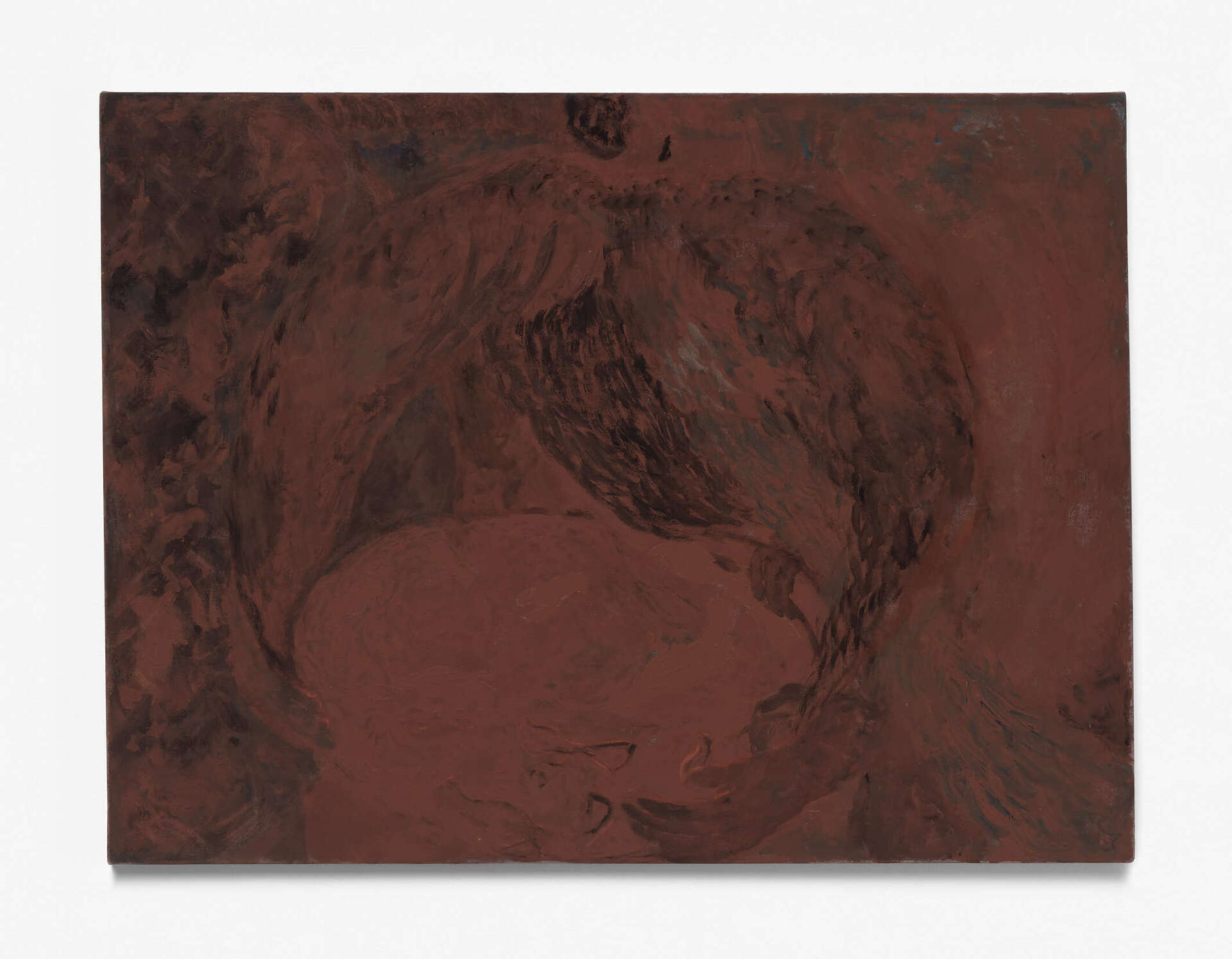 Allan Rand, Mudworks (untitled no. 1), 2021, Acrylic, gesso, chalk pastel on cotton, 76 x 56 x 1.8 cm.