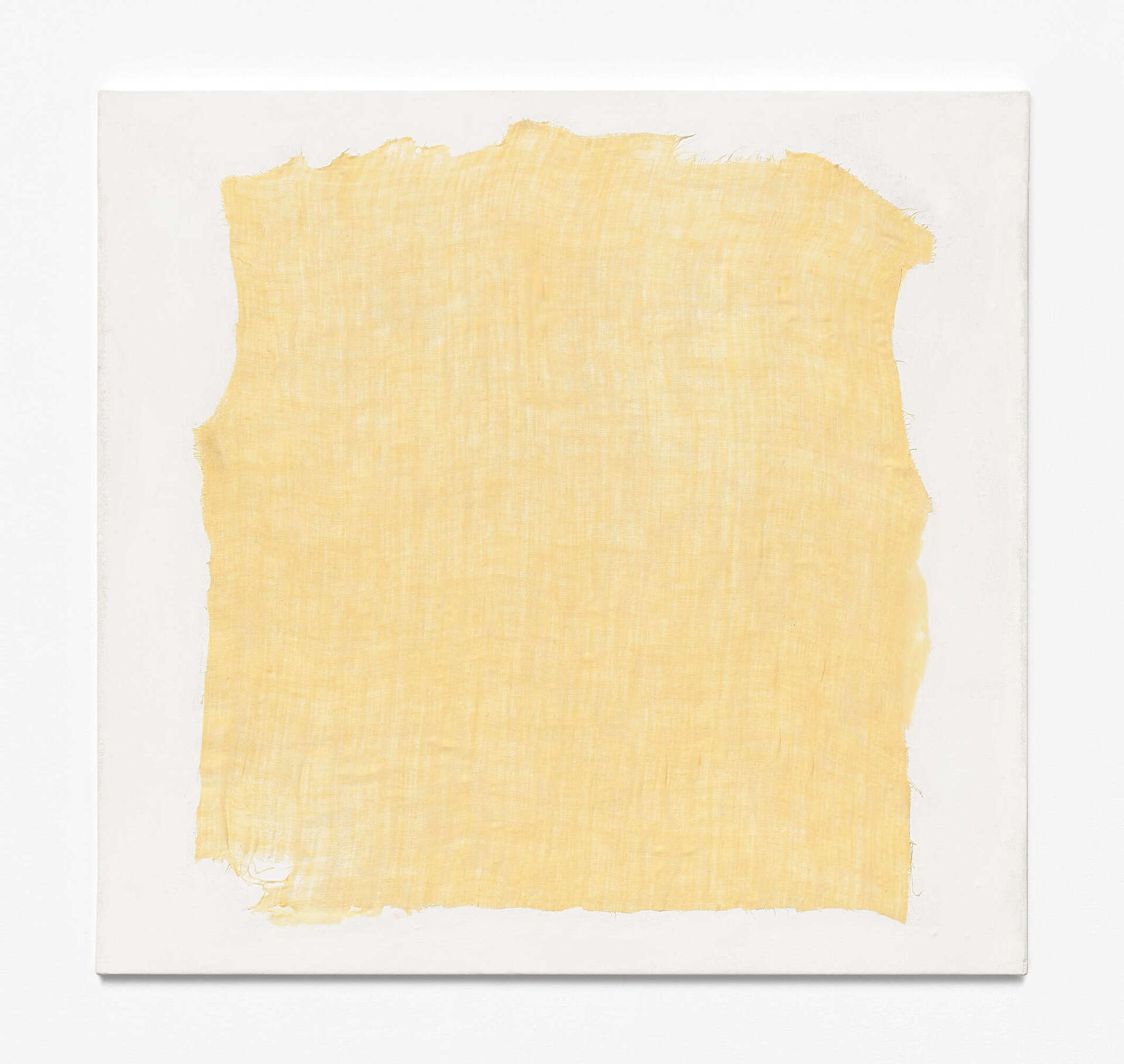 Allan Rand, Sun vest, 2021, Acrylic, linen, glue, chalk pastel, gesso on cotton, 68 x 64 x 1.2 cm.