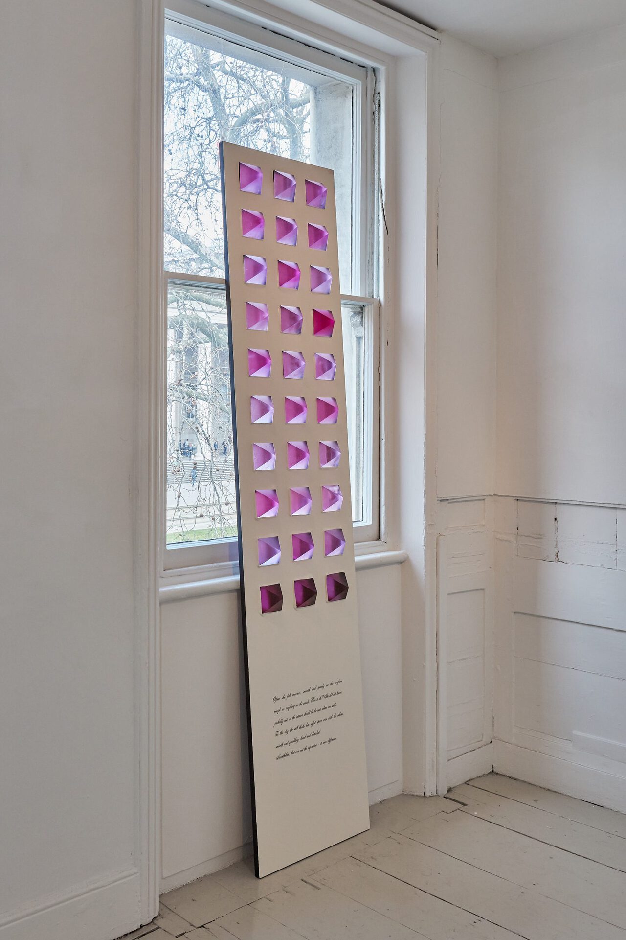 Cecilia Sjoholm, Unhallowed affiliation, 2022, Resin, rubber, emulsion and ink, 200 x 45 x 30 cm