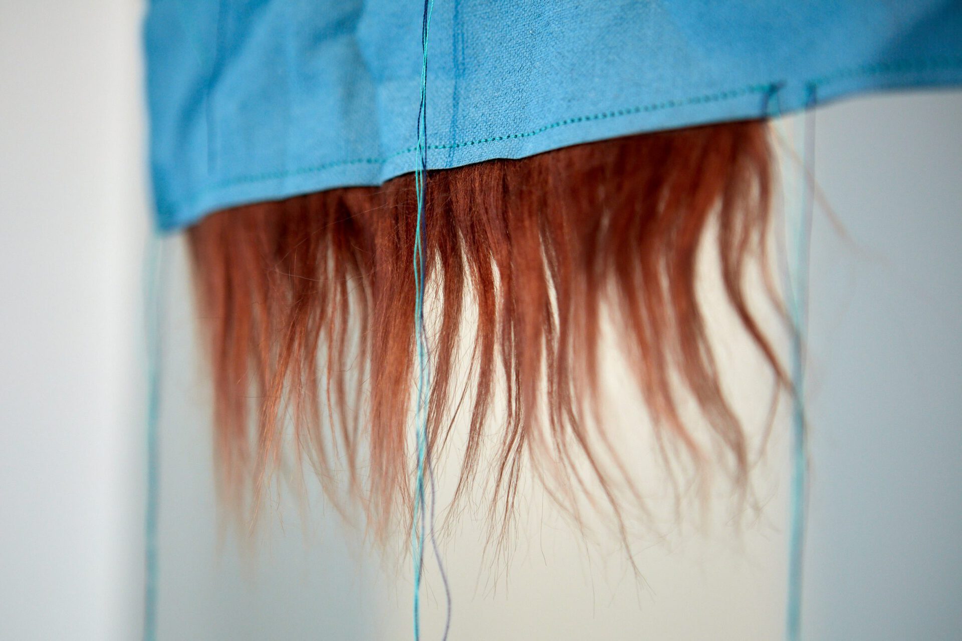 Hatty Buchanan,Alter Ego series, 2022, Oil paint on linen, synthetic fur and polyester thread, Approx. 50 x 70 cm