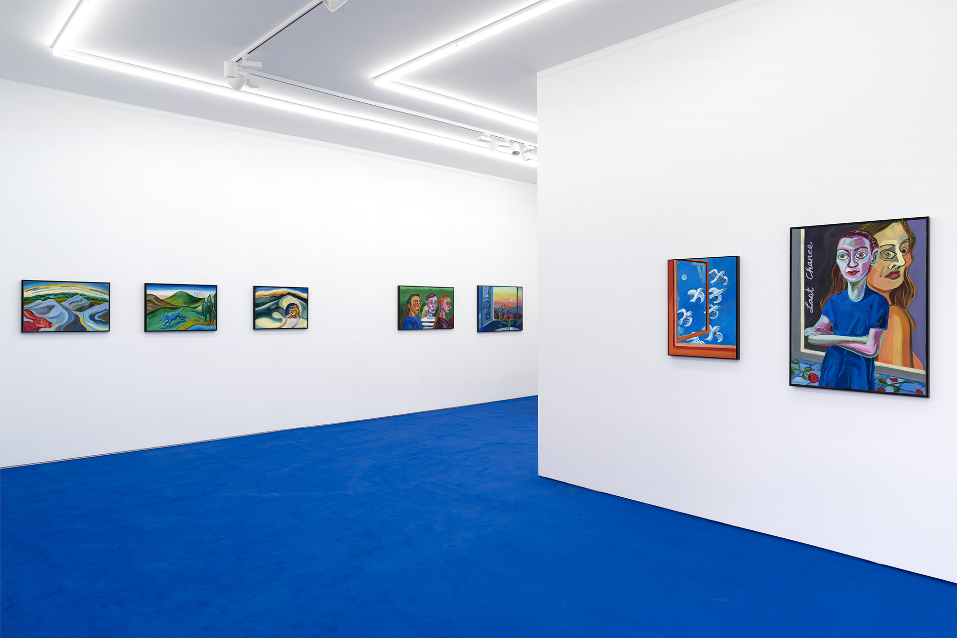 Installation view, Olivia Parkes, THE SAME RIVER, Mountains, Berlin, 2022