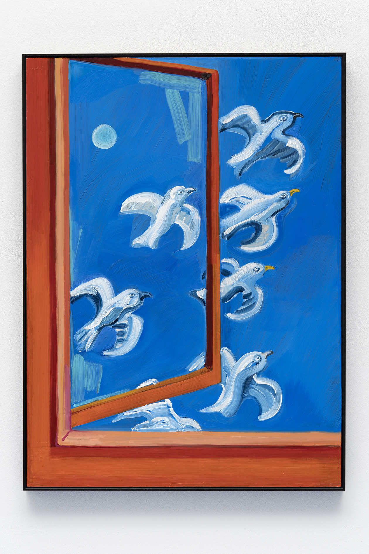 Olivia Parkes, Afternoon Moon, 2021 – Oil on hardboard, 72.5 x 54.5 x 2.5 cm