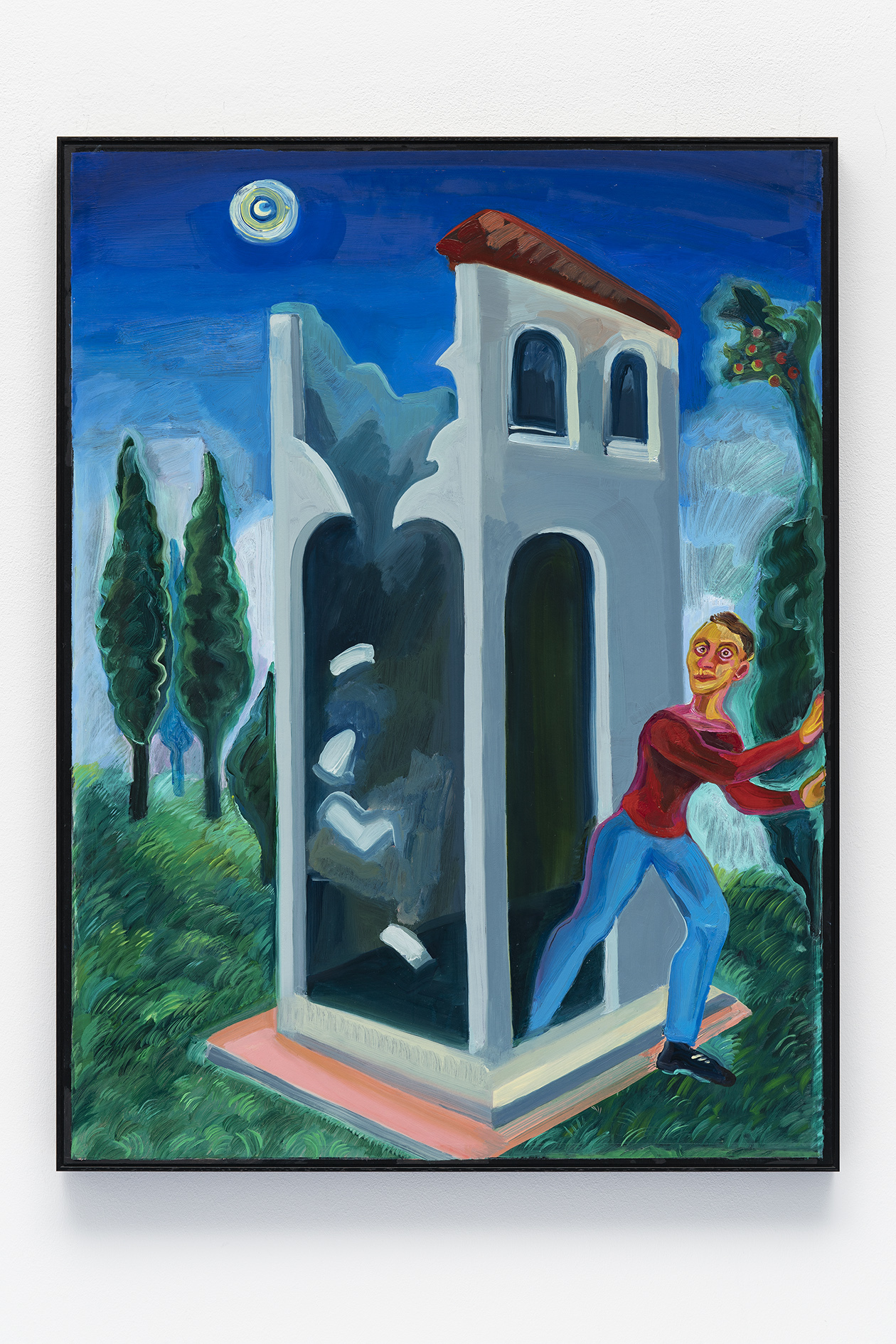 Olivia Parkes, My Father’s House, 2022 – Oil on rag board, 87.6 x 66.4 x 2.5 cm