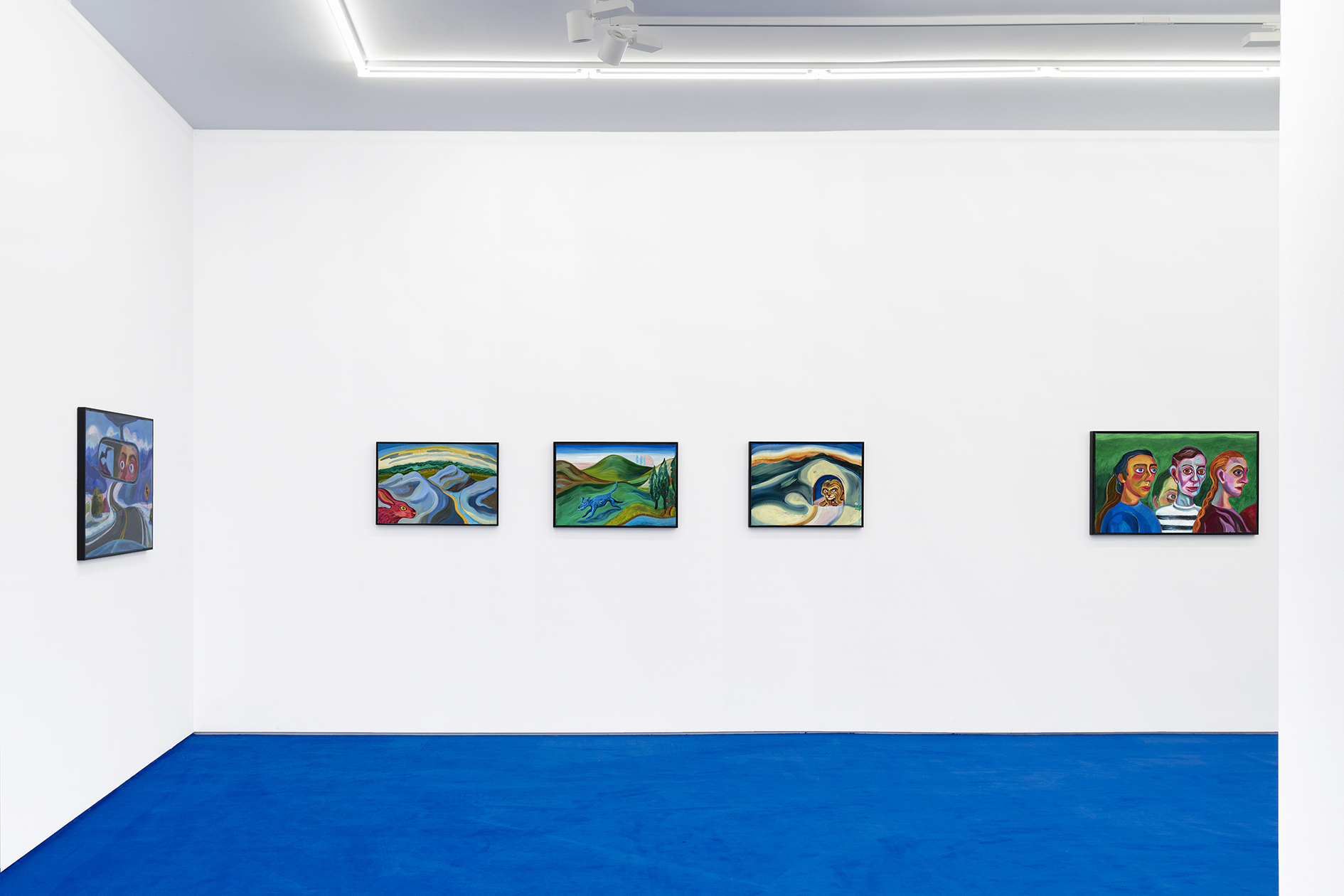 Installation view, Olivia Parkes, THE SAME RIVER, Mountains, Berlin, 2022