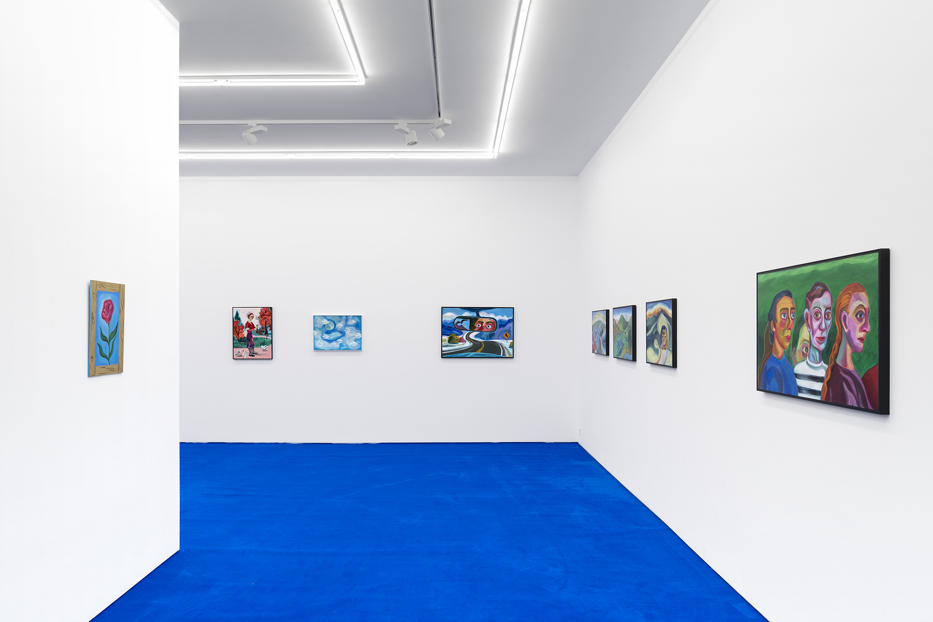 Installation view, Olivia Parkes, THE SAME RIVER, Mountains, Berlin, 2022