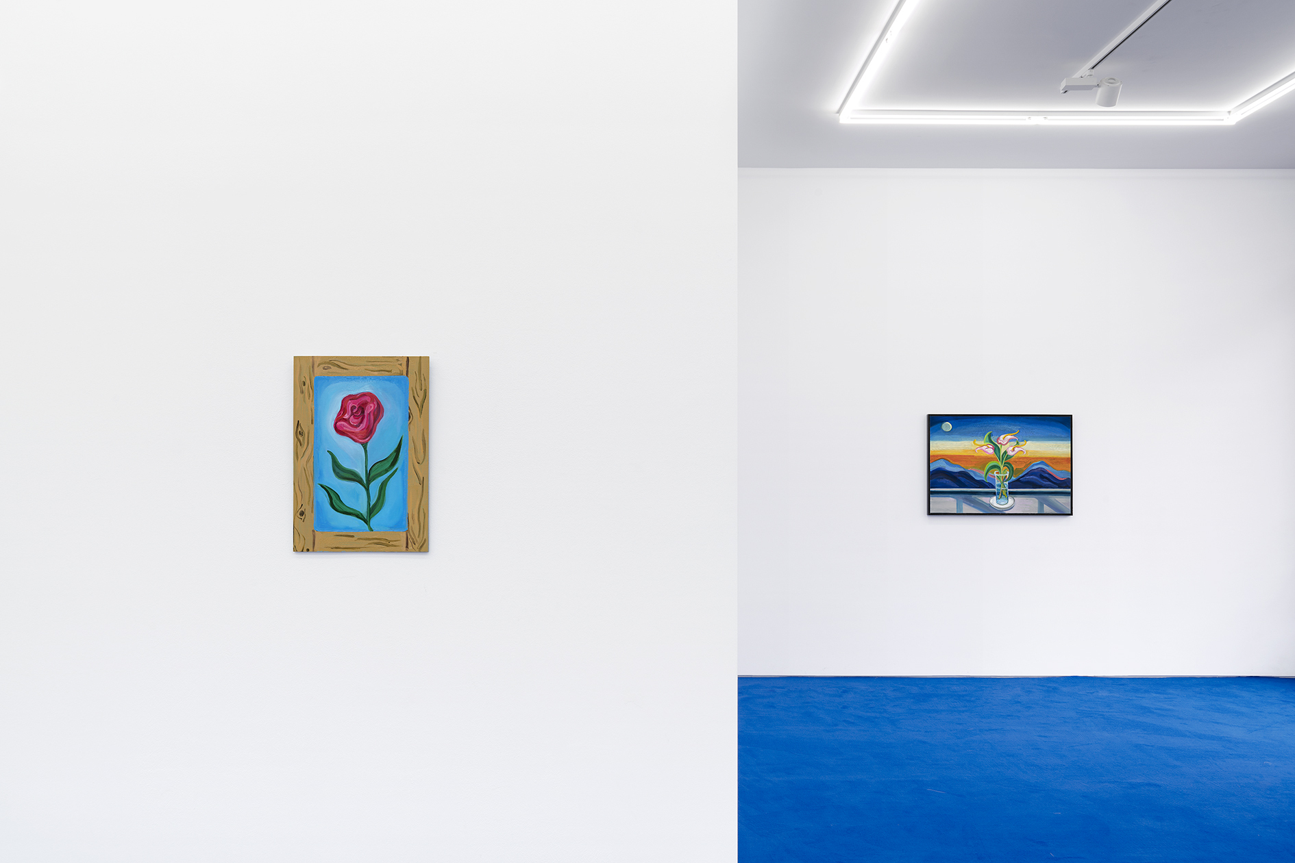 Installation view, Olivia Parkes, THE SAME RIVER, Mountains, Berlin, 2022