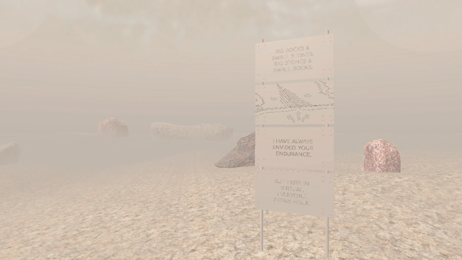 Thomas Pellerey Grogan, Thinking like a mountain, 2022, VR Game still #2