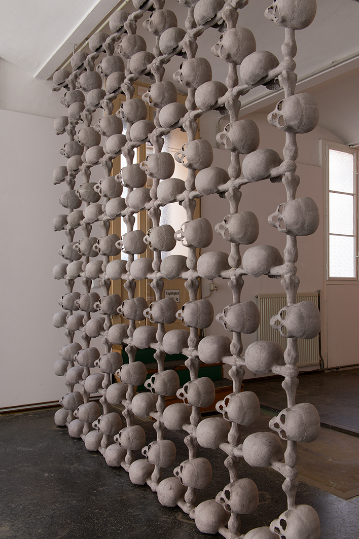Ulrike Johannsen, No title, 2022, Papermachèe, 300cm x 320cm x 18cm