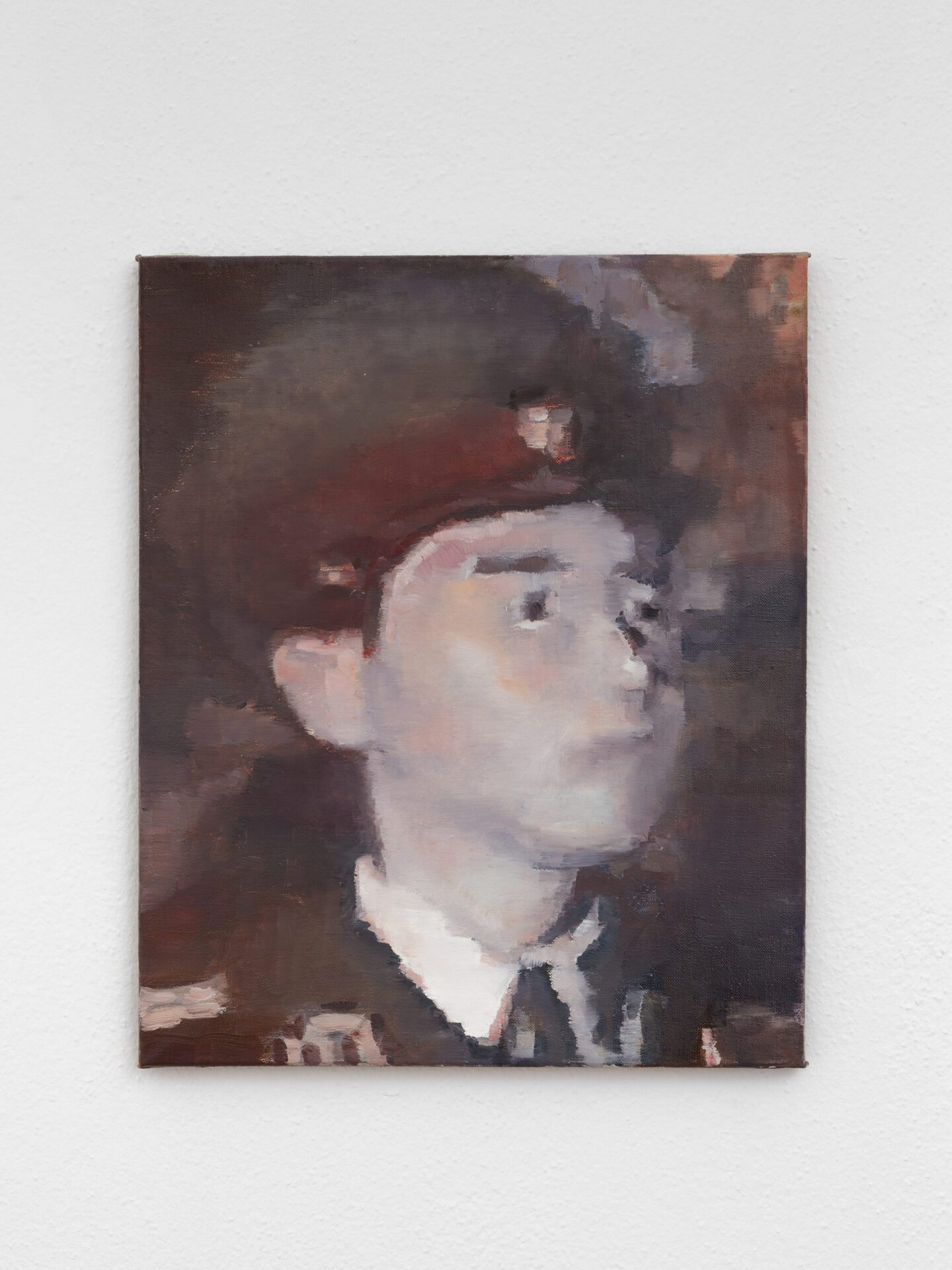Andrey Anro, The Little Soldier (Солдатик) , 2021 50 x 40 cm x 3 cm, Oil on linen