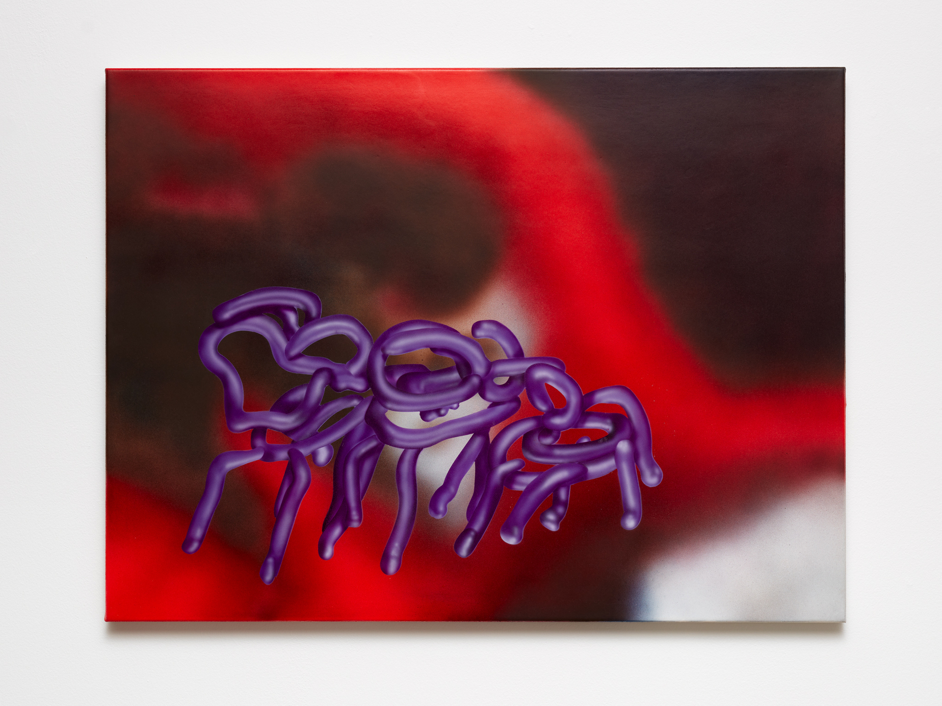 Jonathan Vervoort, Purple Horses, 2022, Acrylics on Linnen, 60x80cm