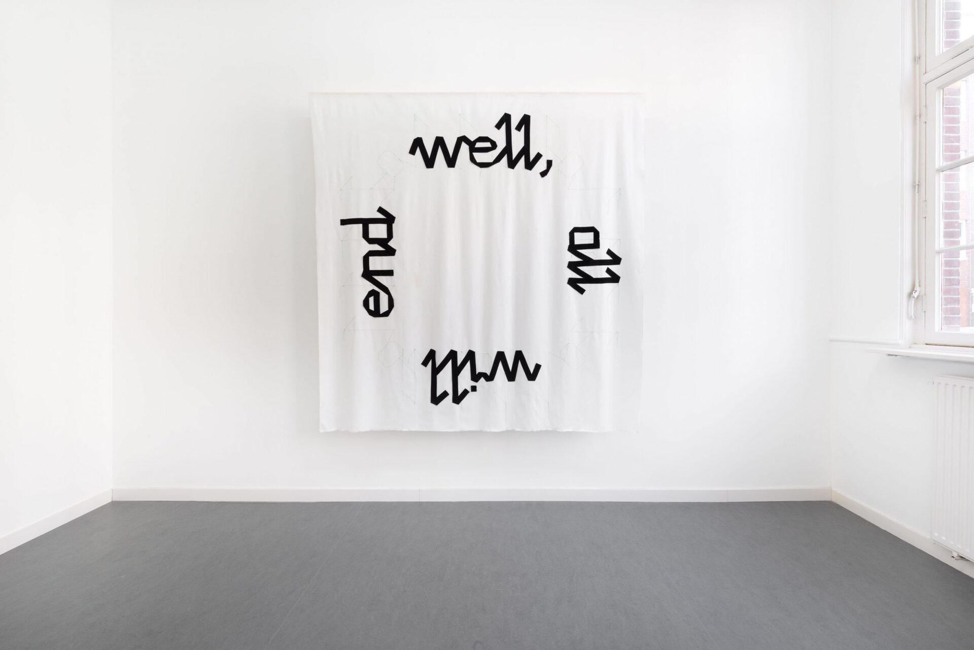 Ola Korbańska, Well, All Will End, 2022, textile, 253x253 cm