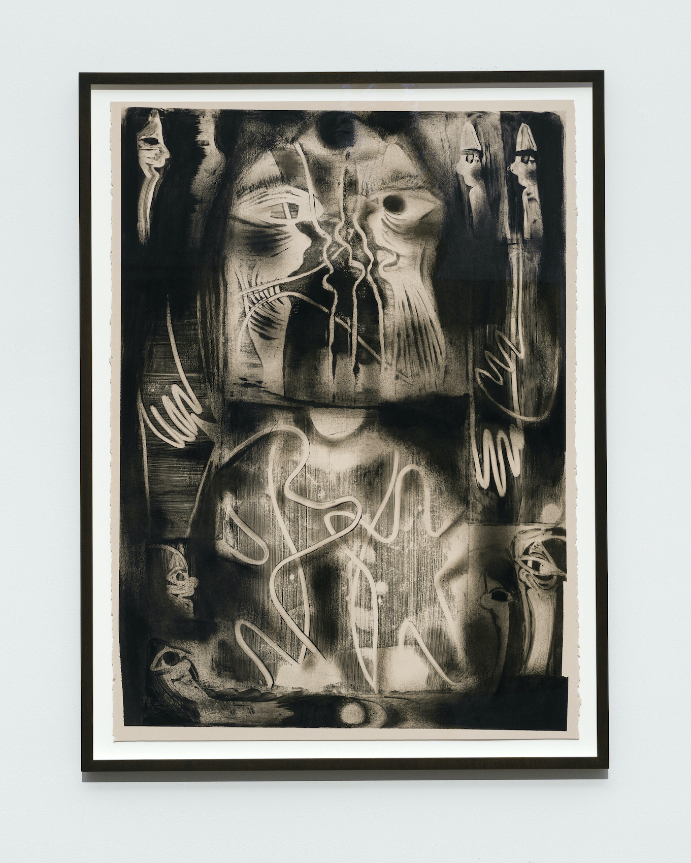 Bea Parsons, Double Down, 2022, Monotype on Stonehenge paper, 30 x 22 inches, edition 1/1