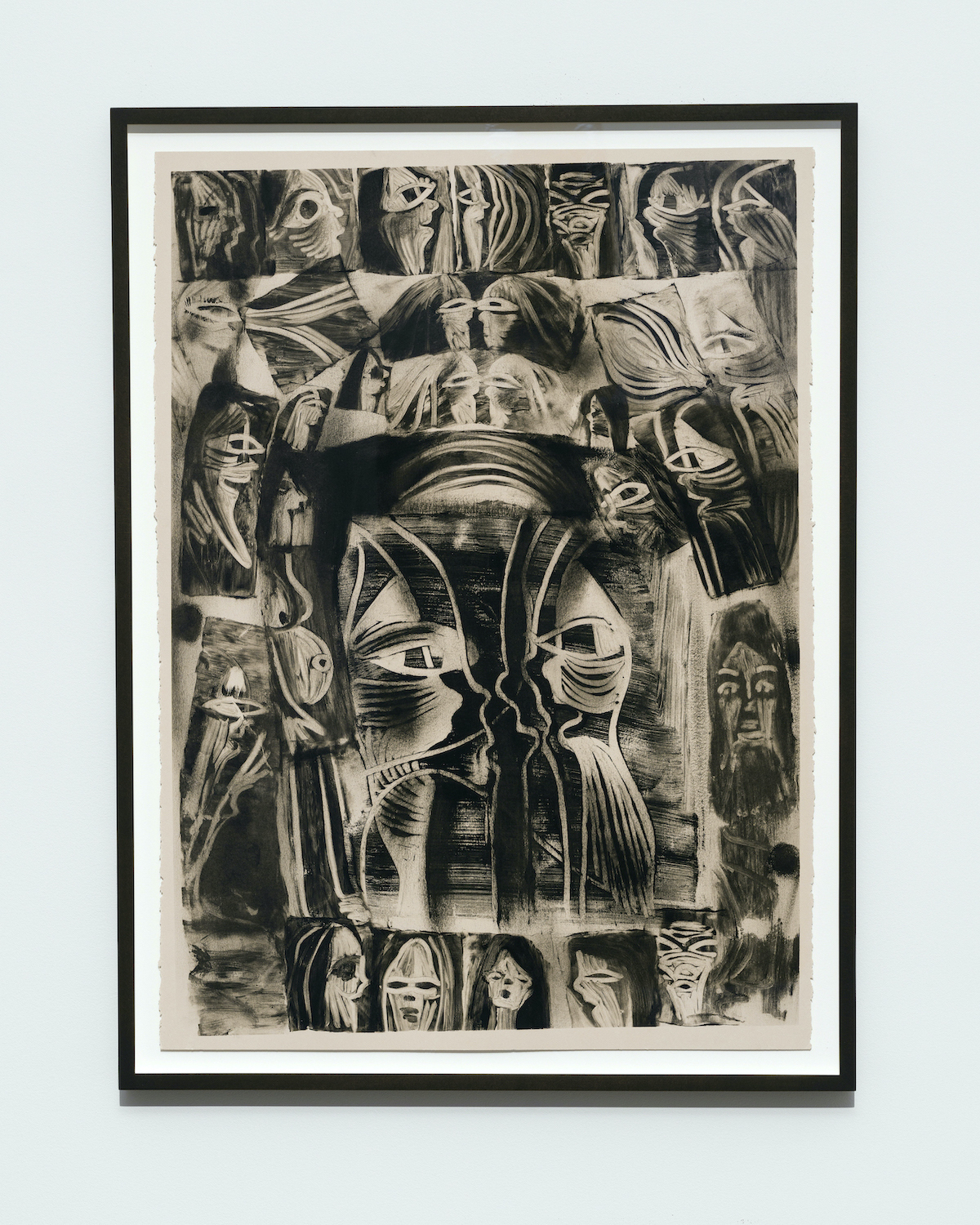 Bea Parsons, Inward, 2022, Monotype on Stonehenge paper, 30 x 22 inches, edition 1/1