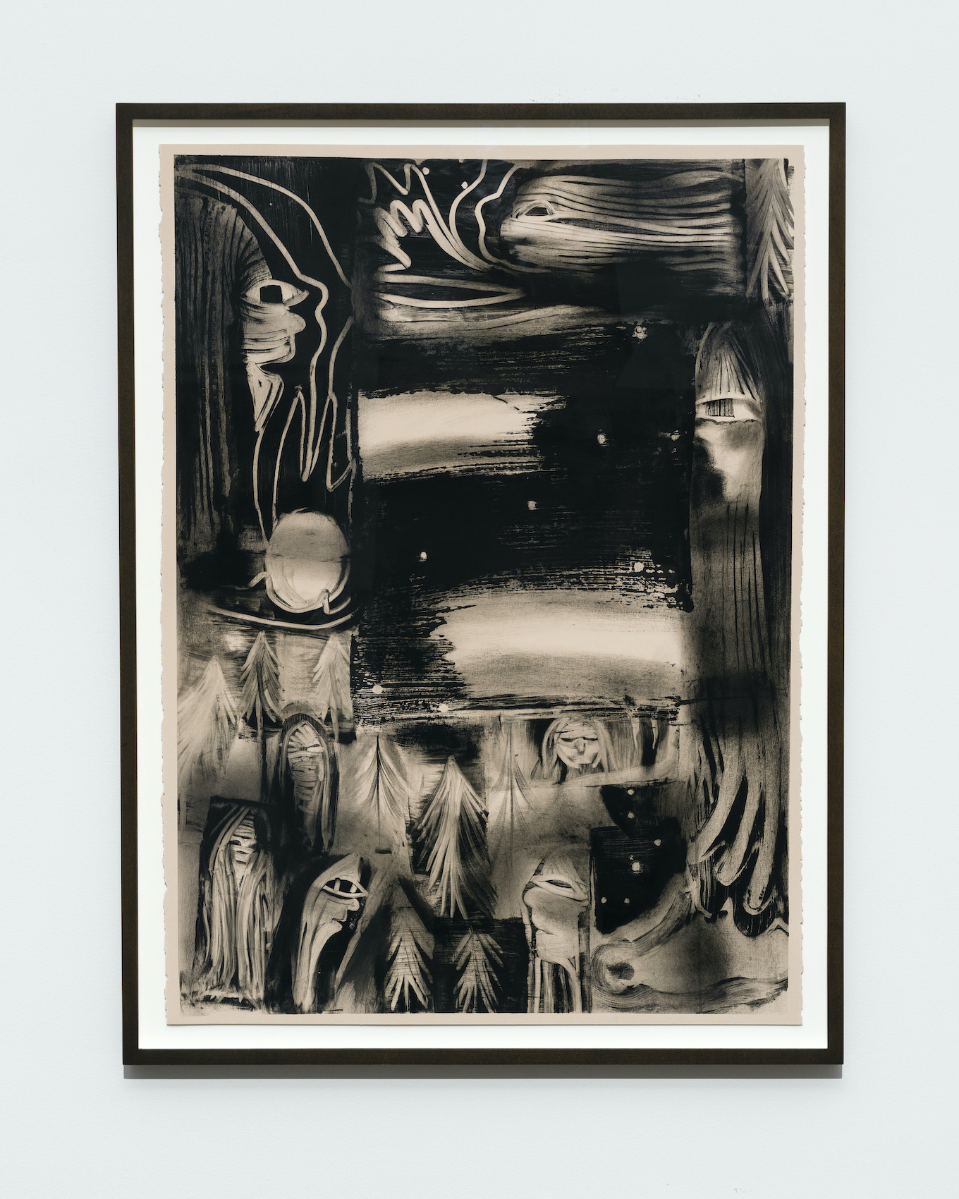 Bea Parsons, Space Jam, 2022, Monotype on Stonehenge paper, 30 x 22 inches, edition 1/1
