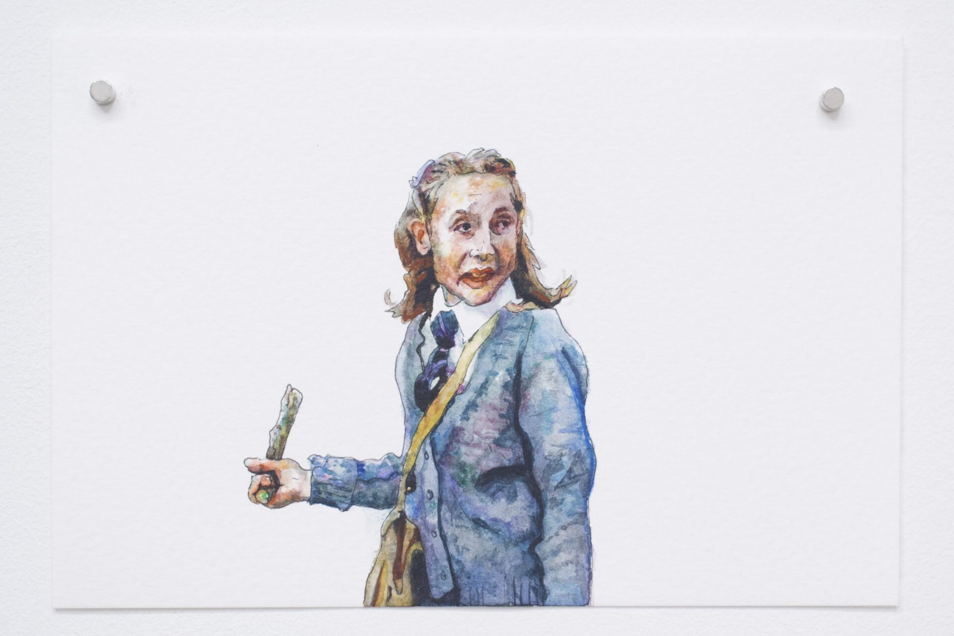 Rosie McGinn, Cosmic Dancer (Debbie), 2022, watercolour on paper, 10 x 15cm