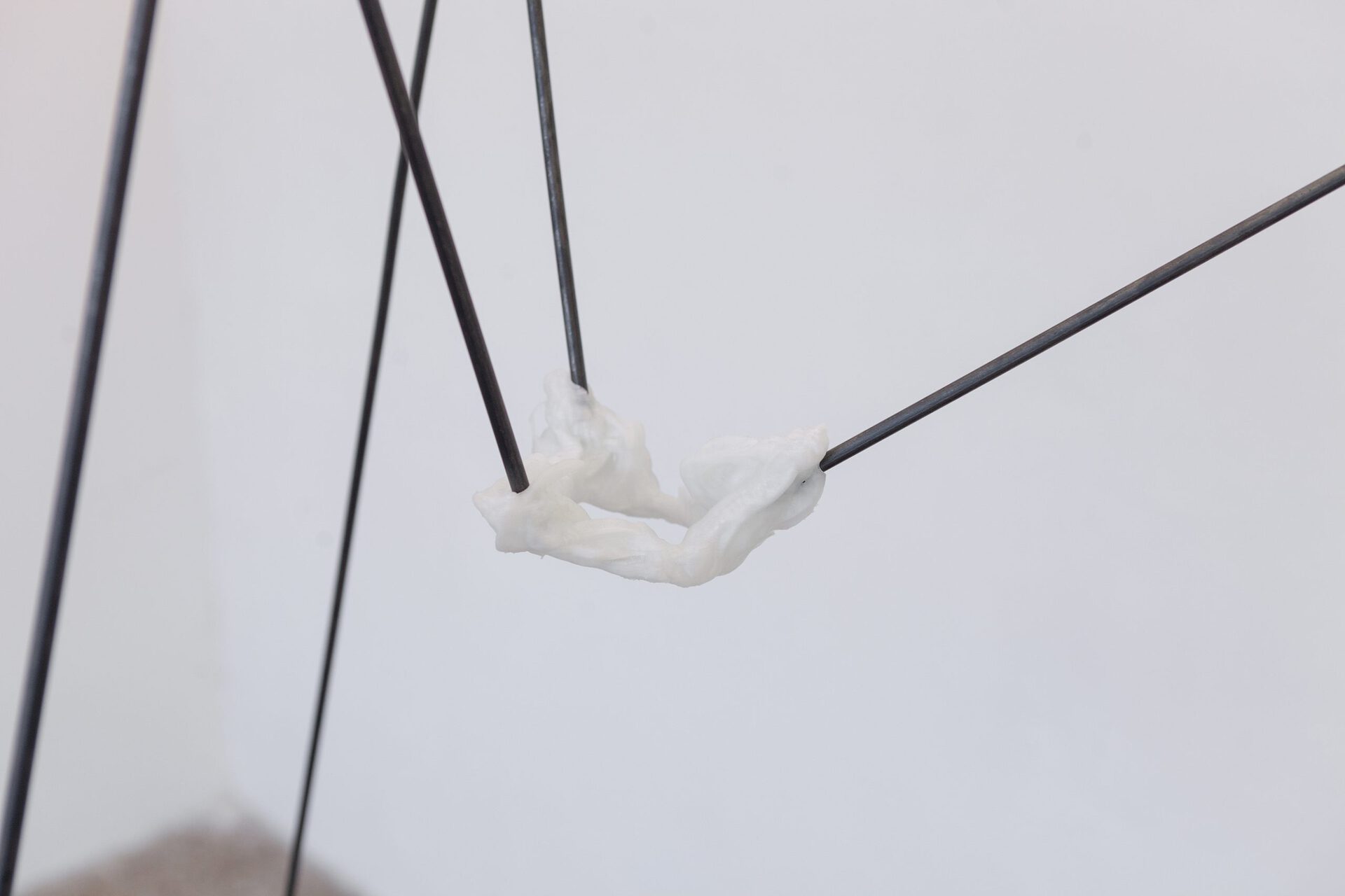 Luka Naujoks, Johannes Thiel, Marlon Nicolaisen, Point Growth (detail), 2022, Steel rods, PLA, 120x120x160cm