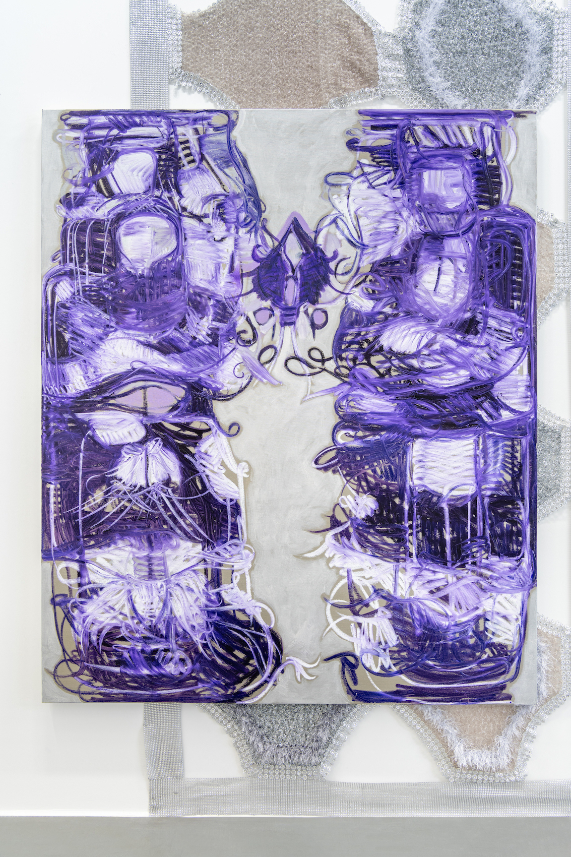 Melike Kara, ashik, 2022, oil sticks and acrylic on canvas, 180 x 150 cm, courtesy: the artist and Arcadia Missa