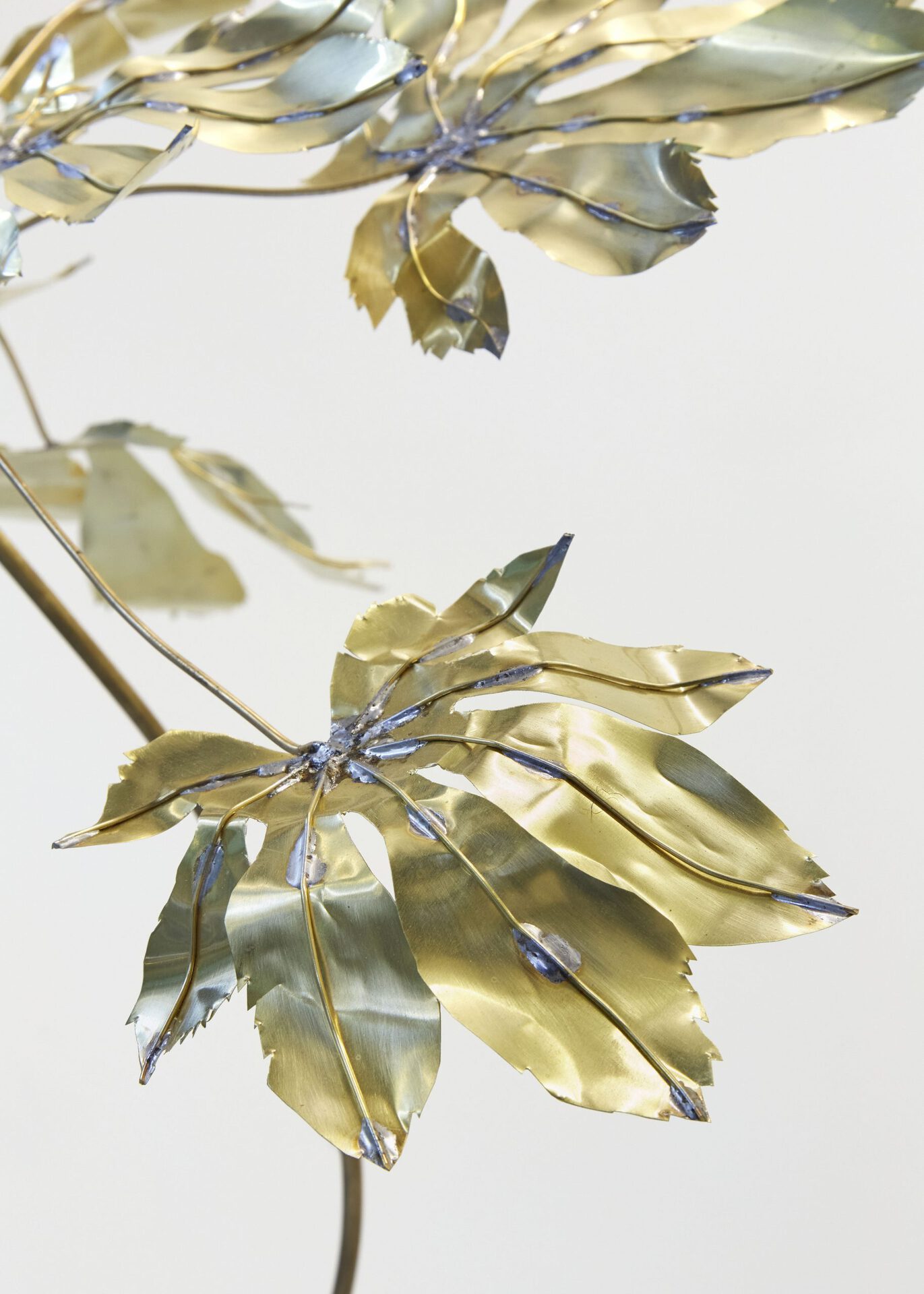 Robert Orr, Detail of If only Occasionally two, 2022, brass, tin, 95 x 80 x 50cm approx.