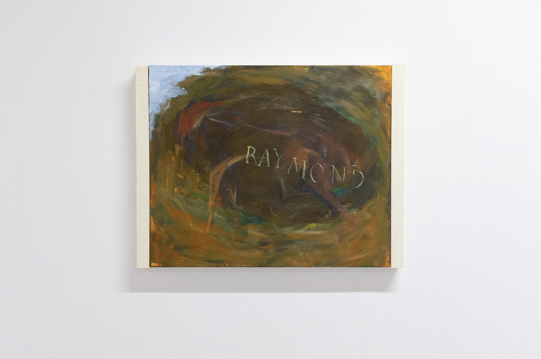 Simon Rayssac, bison raymond, 2022. Acrylic and oil on canvas, 46 x 55,5 x 4,5 cm (+artist's frame) © Pierre Poumet