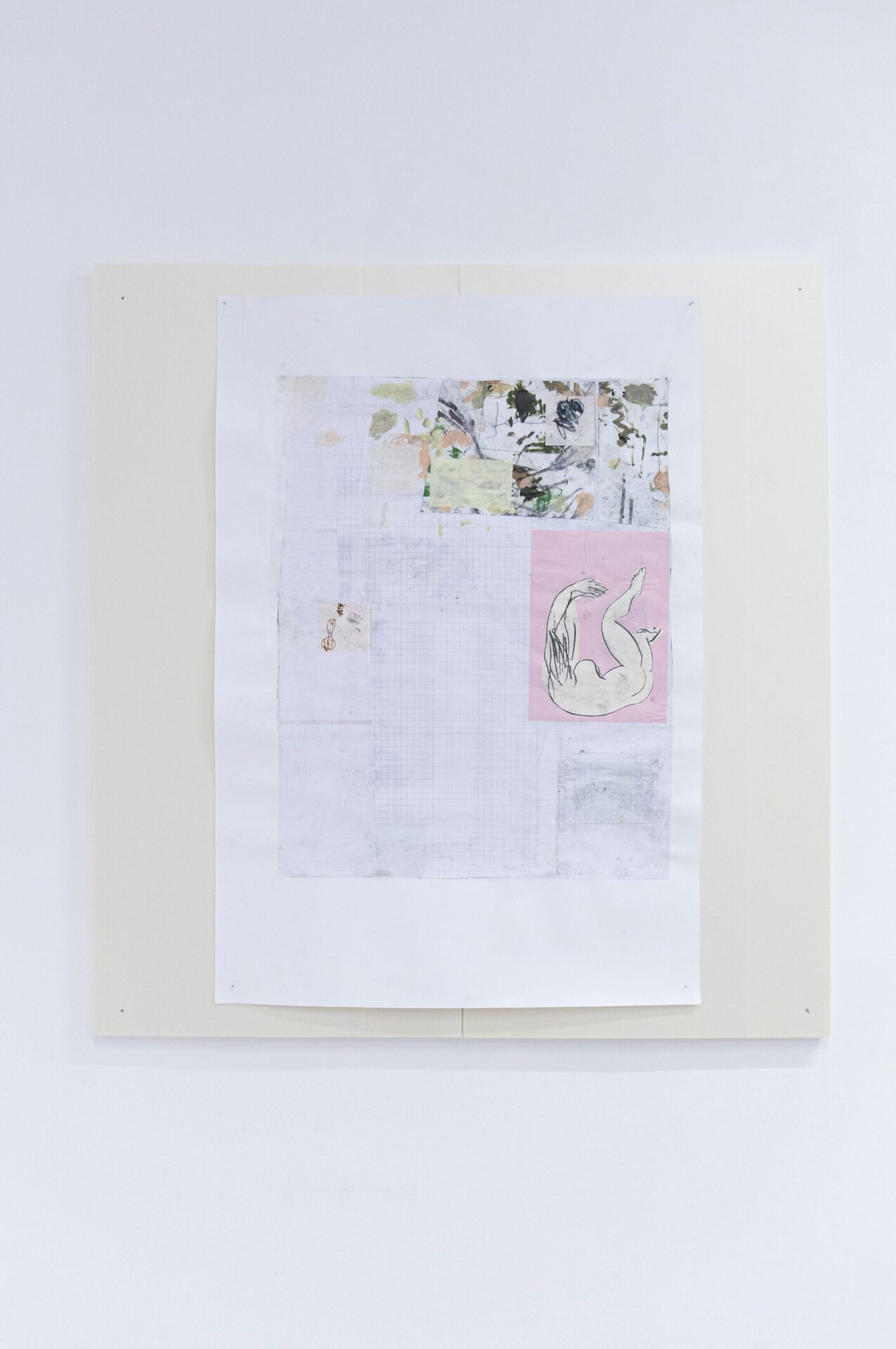 Gregory Cuquel, la ritournelle, 2021. Mixed media on paper, 110 x 75 cm © Pierre Poumet