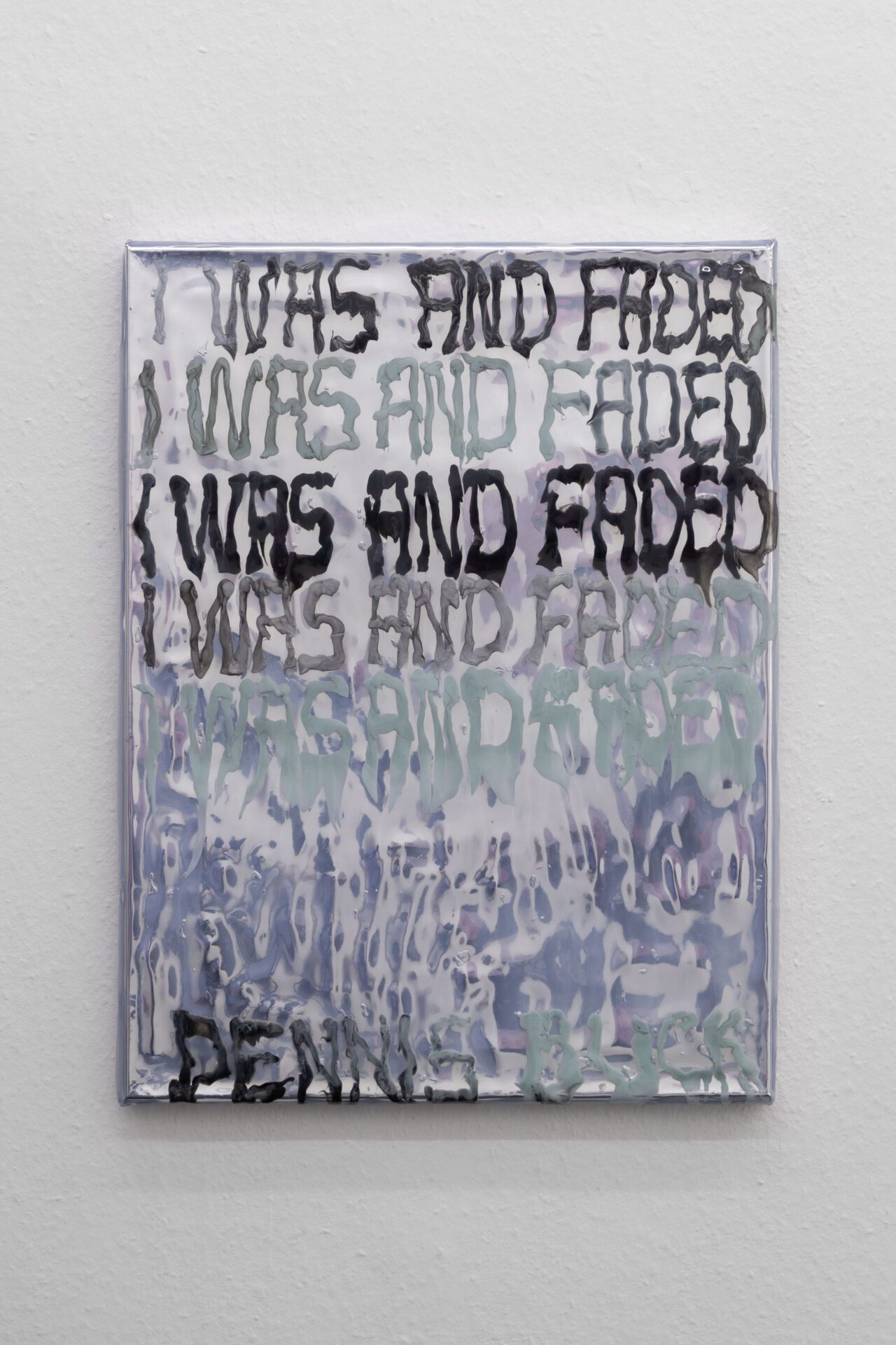 Dennis Buck, You look so stoned (portrait), 2022, Vinyl, silicone on vinyl, 66cm x 50cm