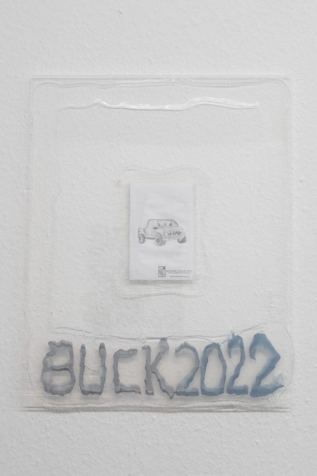 Dennis Buck, truck (portrait), 2022, Pencil on paper in silicone plexiglass artist frame, 50cm x 40cm
