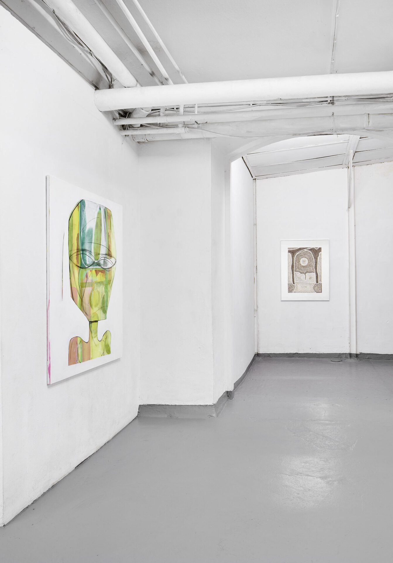 I caught a glimpse of you on the escalator stairs 2, 2022, exhibition view, Basis Projektraum