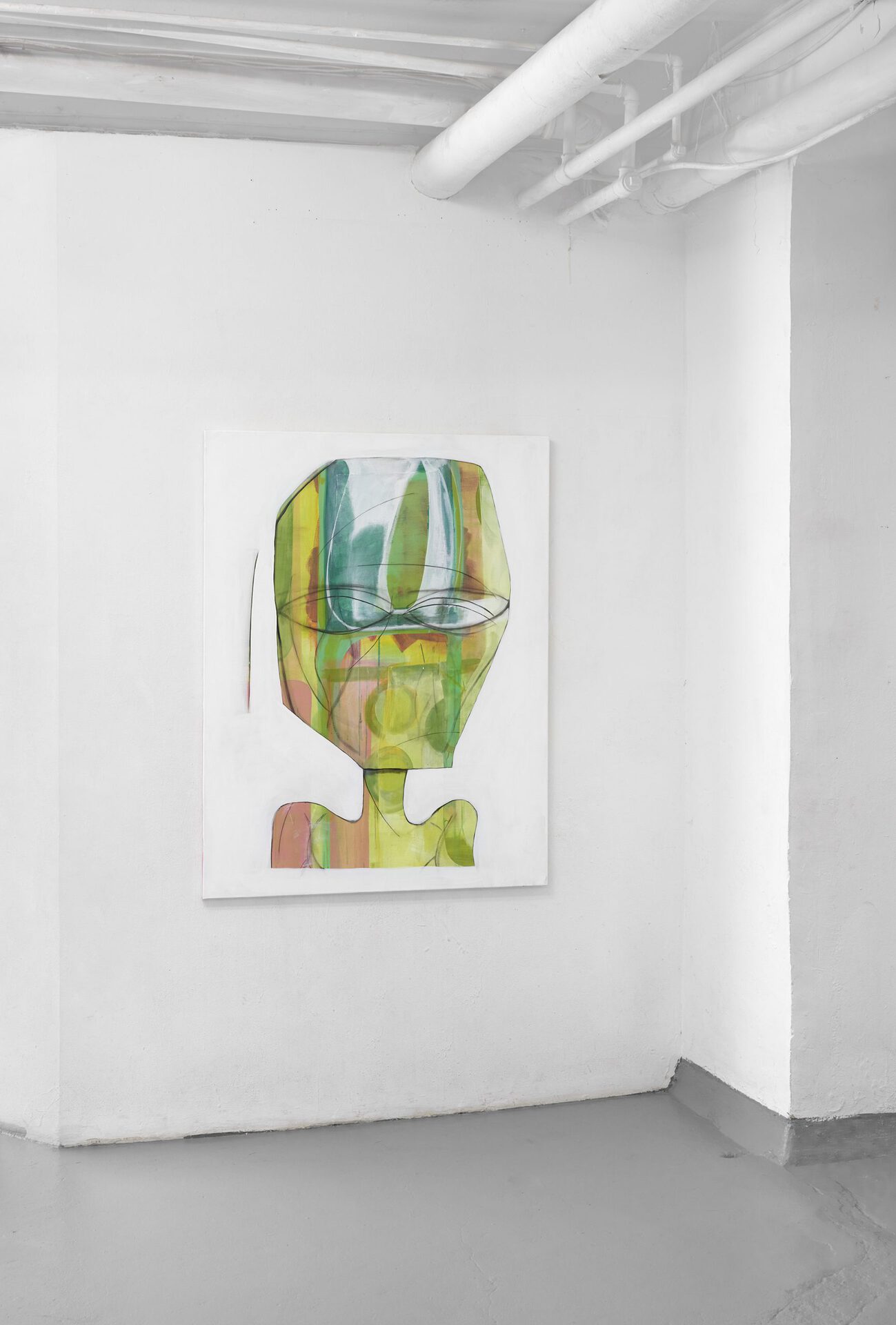 Tom Król, SV &amp; Mo, 2020, acrylic, acrylic lacquer, oil, linen on canvas , 130x100 cm