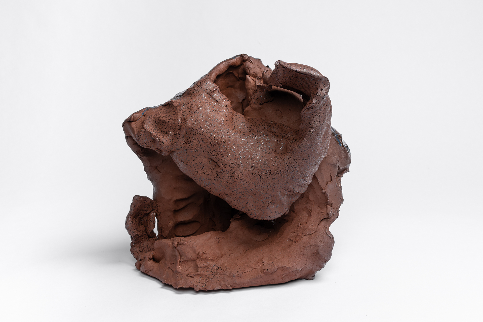 Daniel Oksenberg, The Boxer (front view), 2022, stoneware, 30x27x15 cm