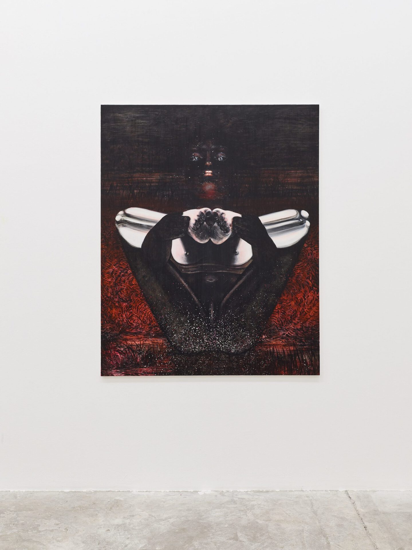 Elisabeth Llach (*1970), «Ventriloque», 2019, acrylique sur toile, 155 × 125 cm
