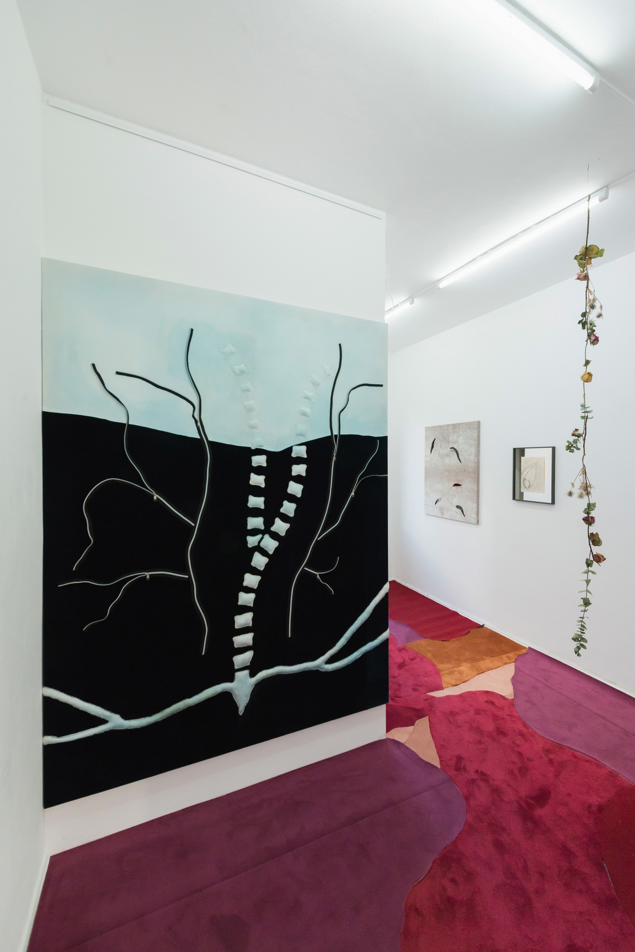 Leda Bourgogne, undercurrent – Curated by Aline Fieker &amp; Marijana Schneider, 2019, exhibition view, Loggia, Munich | Courtesy the artist, Loggia &amp; BQ, Berlin