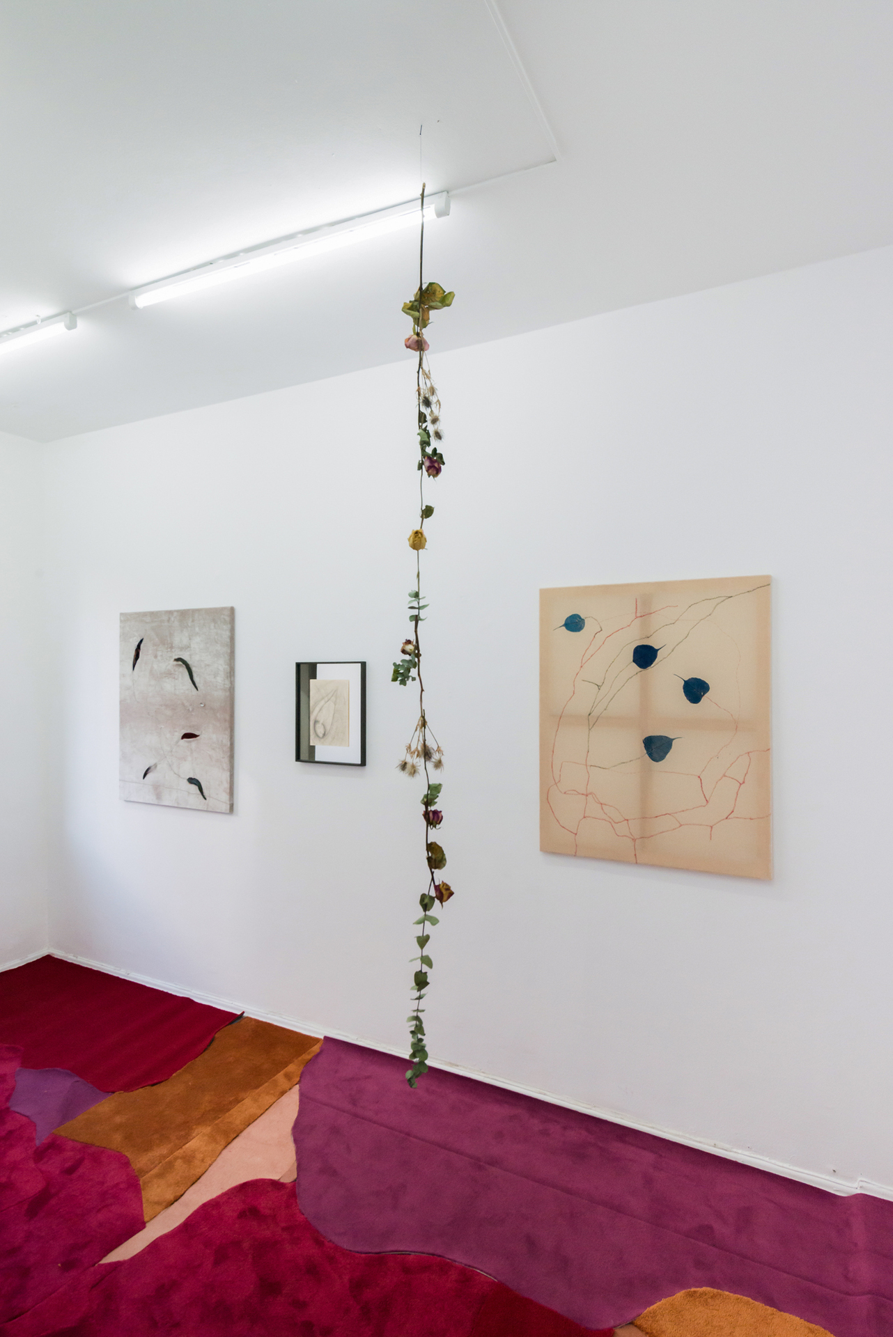 Leda Bourgogne, undercurrent – Curated by Aline Fieker &amp; Marijana Schneider, 2019, exhibition view, Loggia, Munich | Courtesy the artist, Loggia &amp; BQ, Berlin